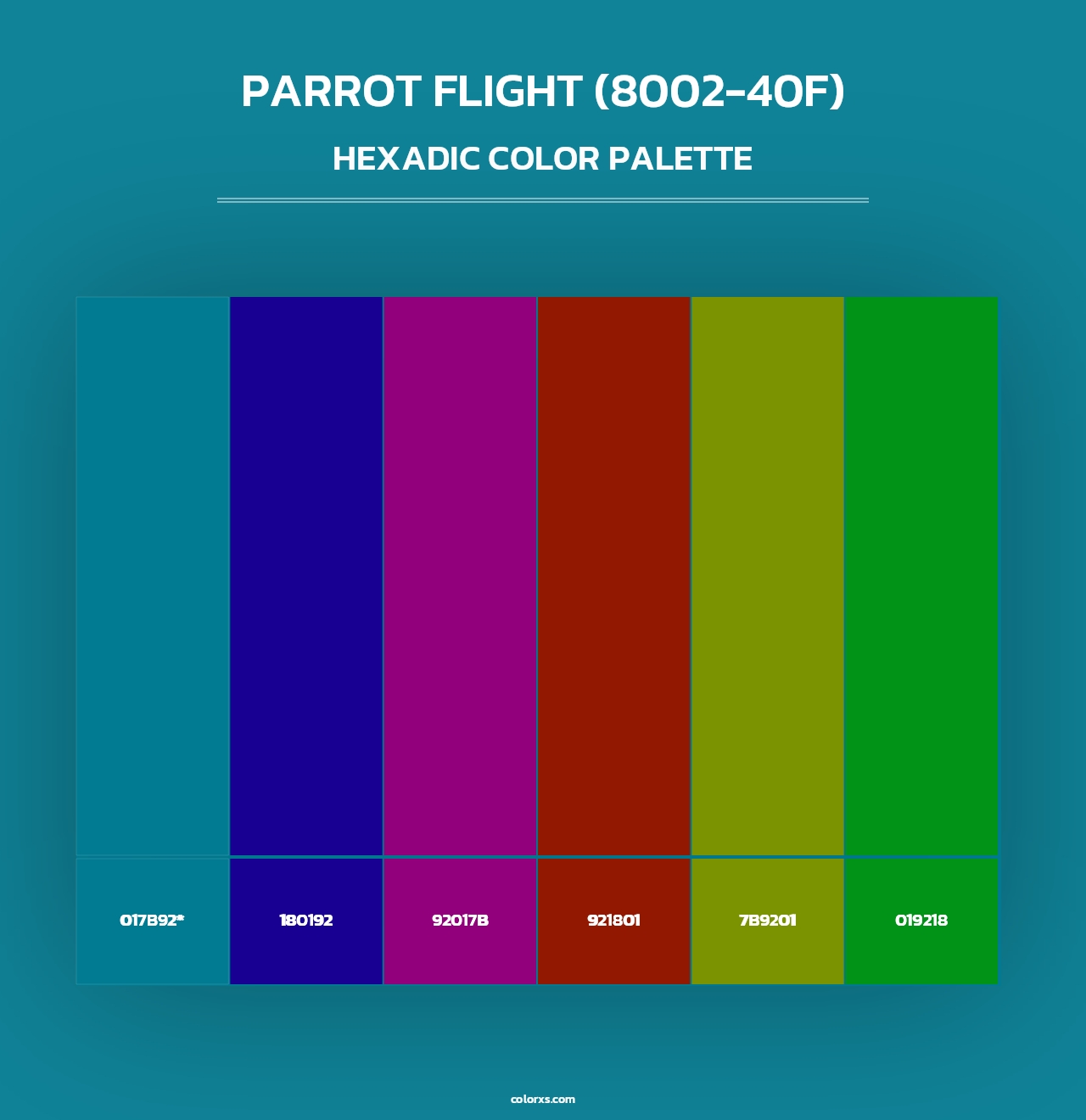 Parrot Flight (8002-40F) - Hexadic Color Palette