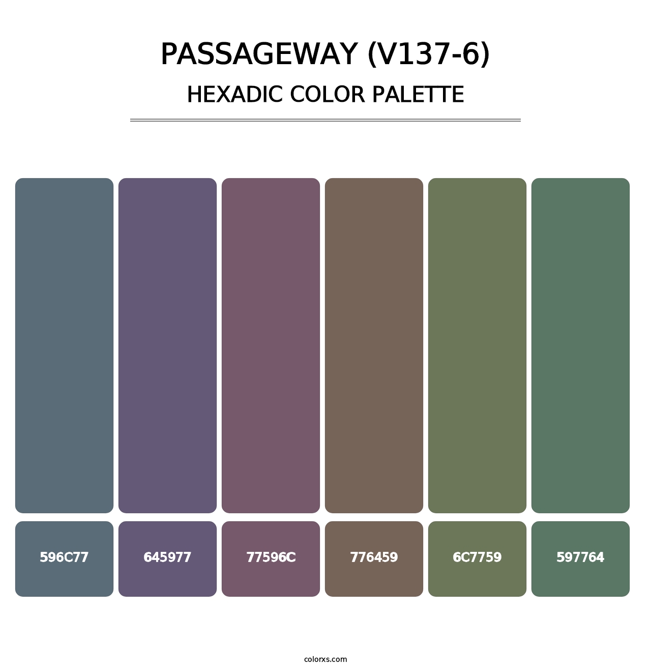 Passageway (V137-6) - Hexadic Color Palette