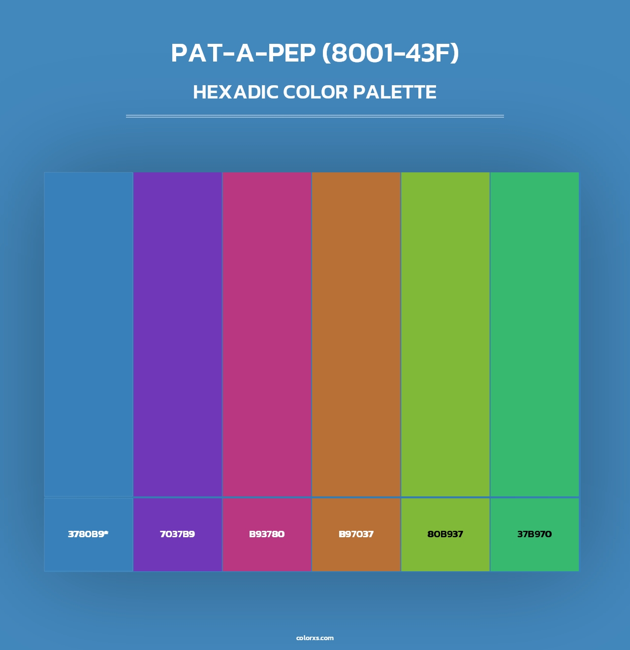 Pat-a-Pep (8001-43F) - Hexadic Color Palette