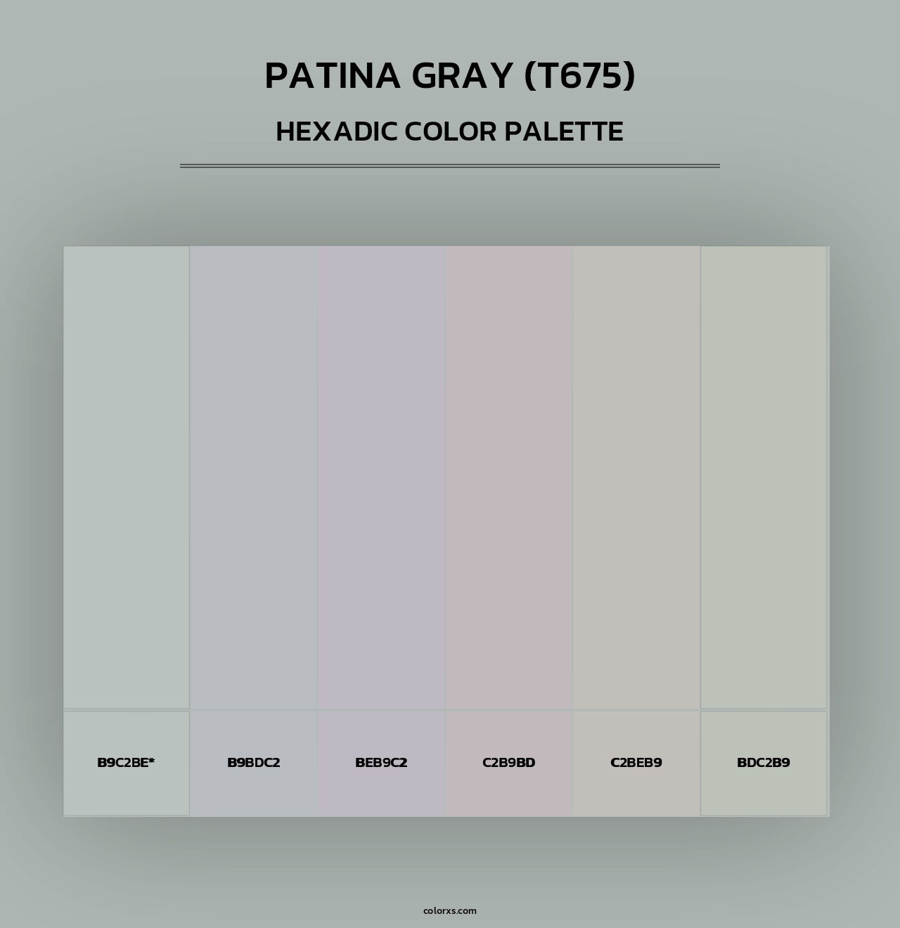 Patina Gray (T675) - Hexadic Color Palette