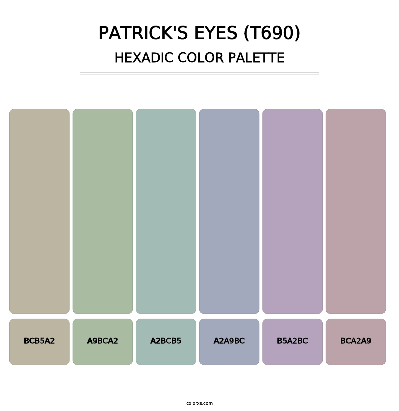 Patrick's Eyes (T690) - Hexadic Color Palette