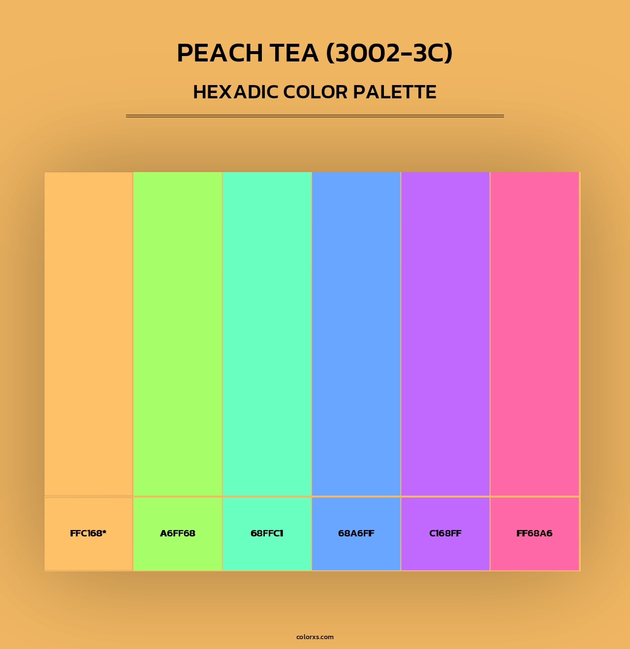 Peach Tea (3002-3C) - Hexadic Color Palette