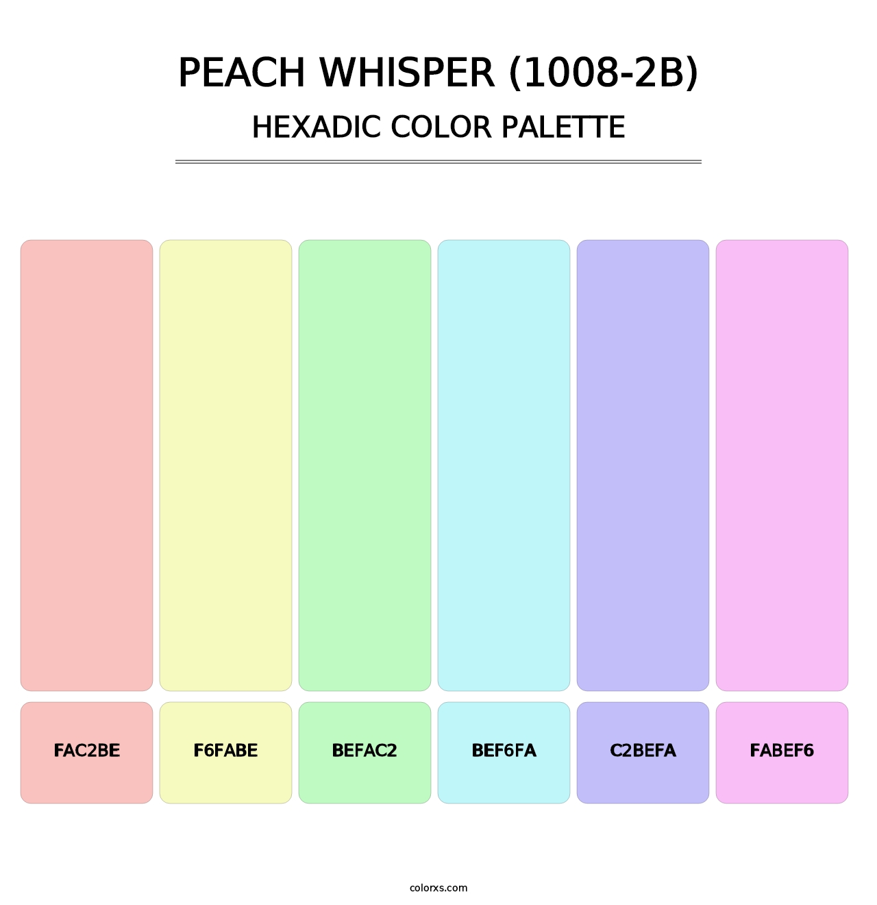 Peach Whisper (1008-2B) - Hexadic Color Palette