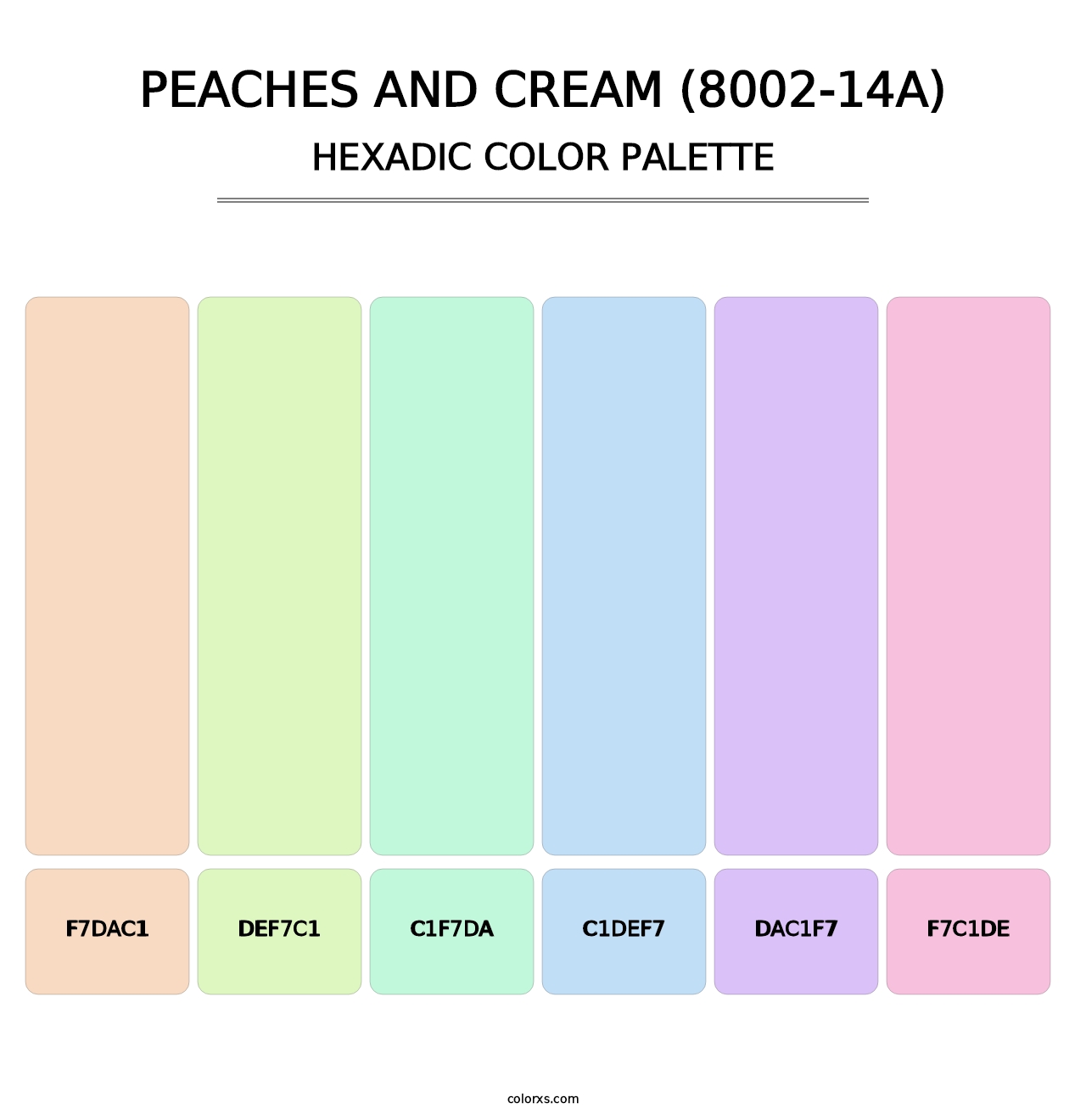 Peaches and Cream (8002-14A) - Hexadic Color Palette
