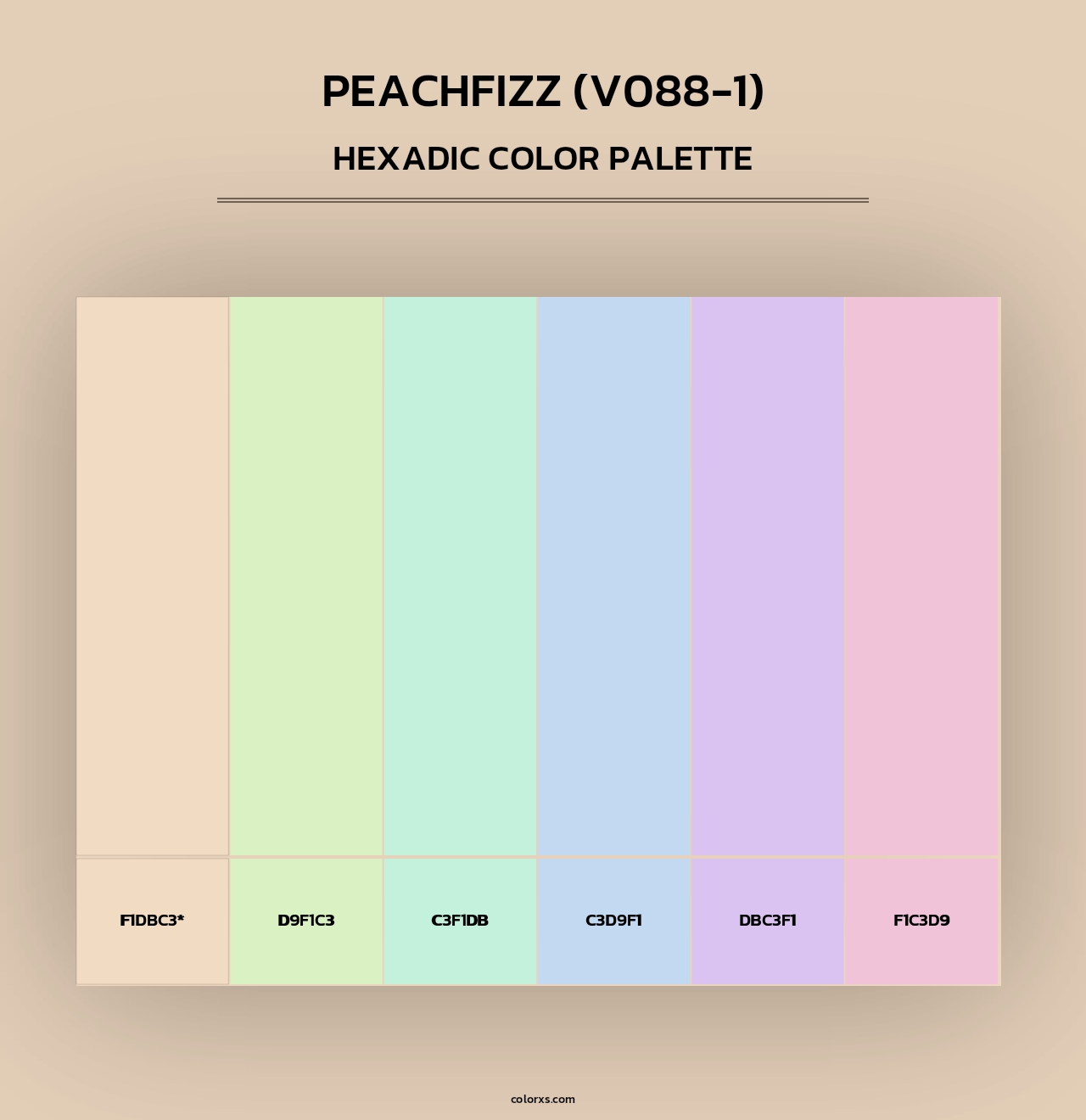 Peachfizz (V088-1) - Hexadic Color Palette