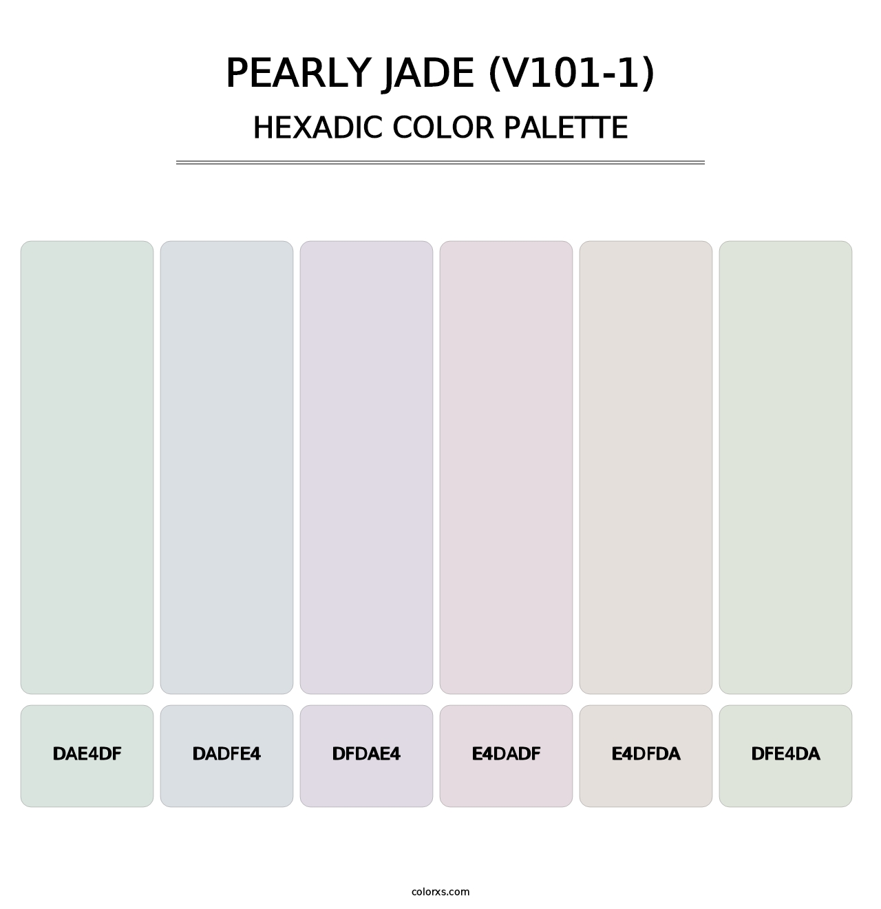 Pearly Jade (V101-1) - Hexadic Color Palette
