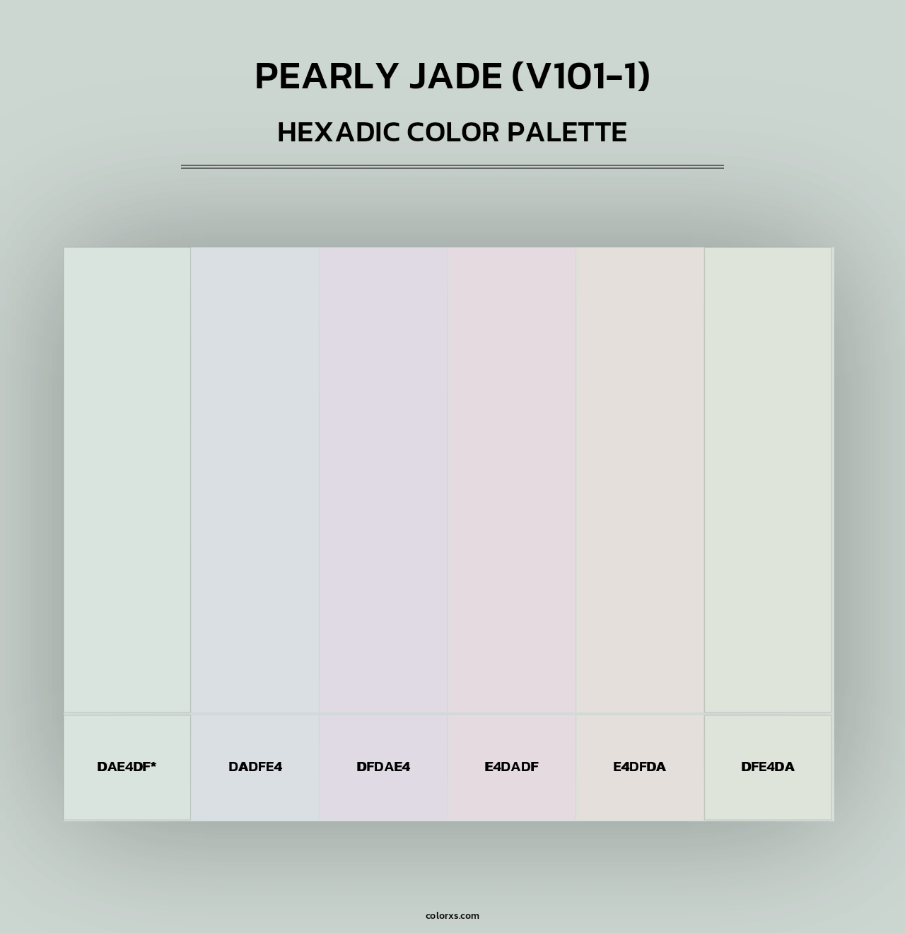 Pearly Jade (V101-1) - Hexadic Color Palette