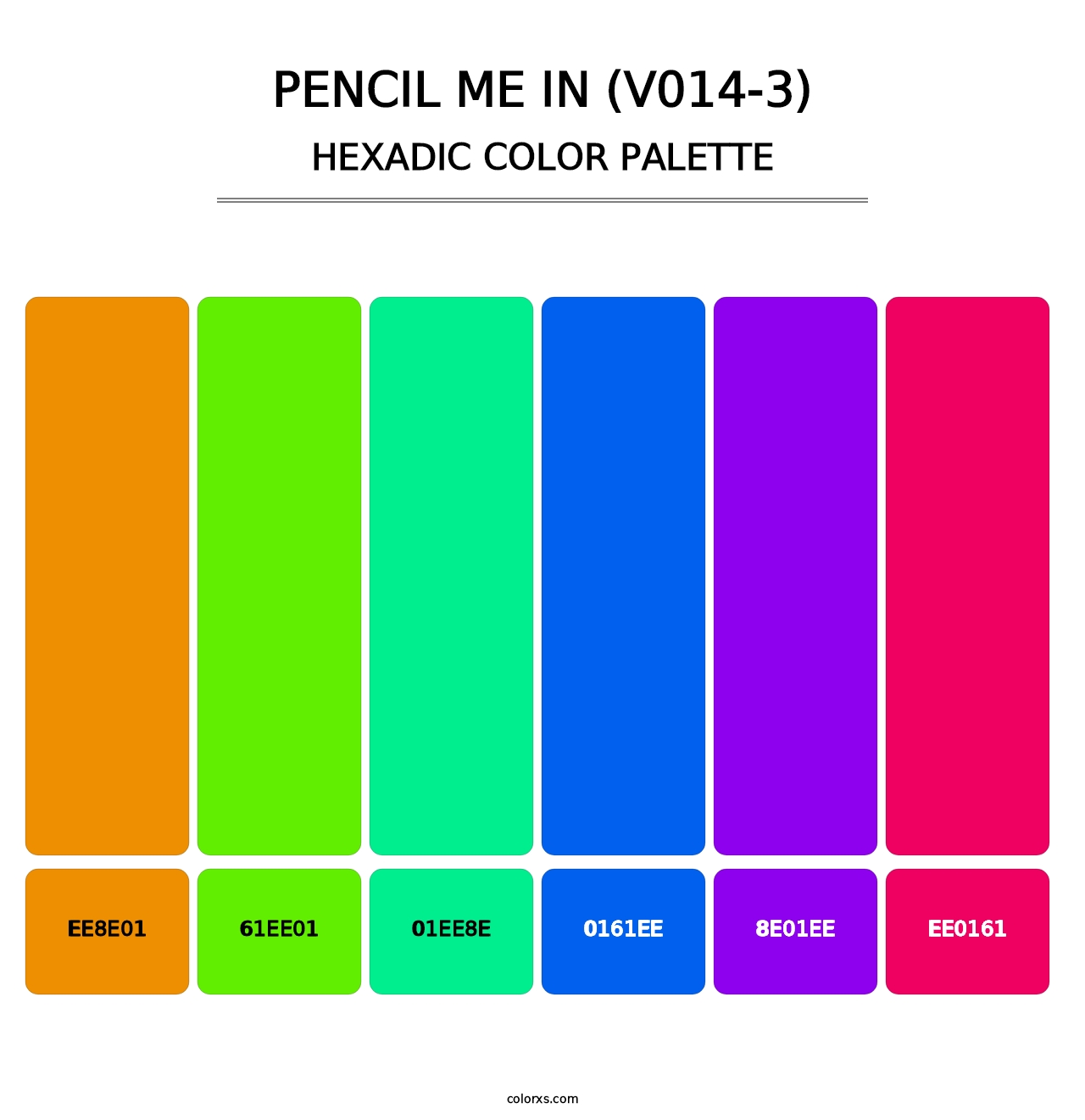 Pencil Me In (V014-3) - Hexadic Color Palette