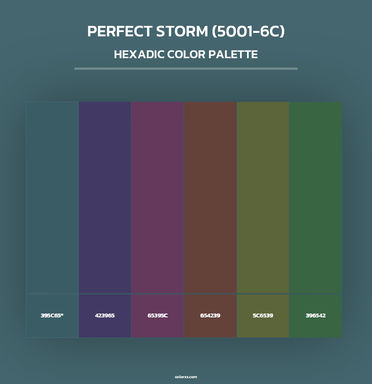 Perfect Storm (5001-6C) - Hexadic Color Palette