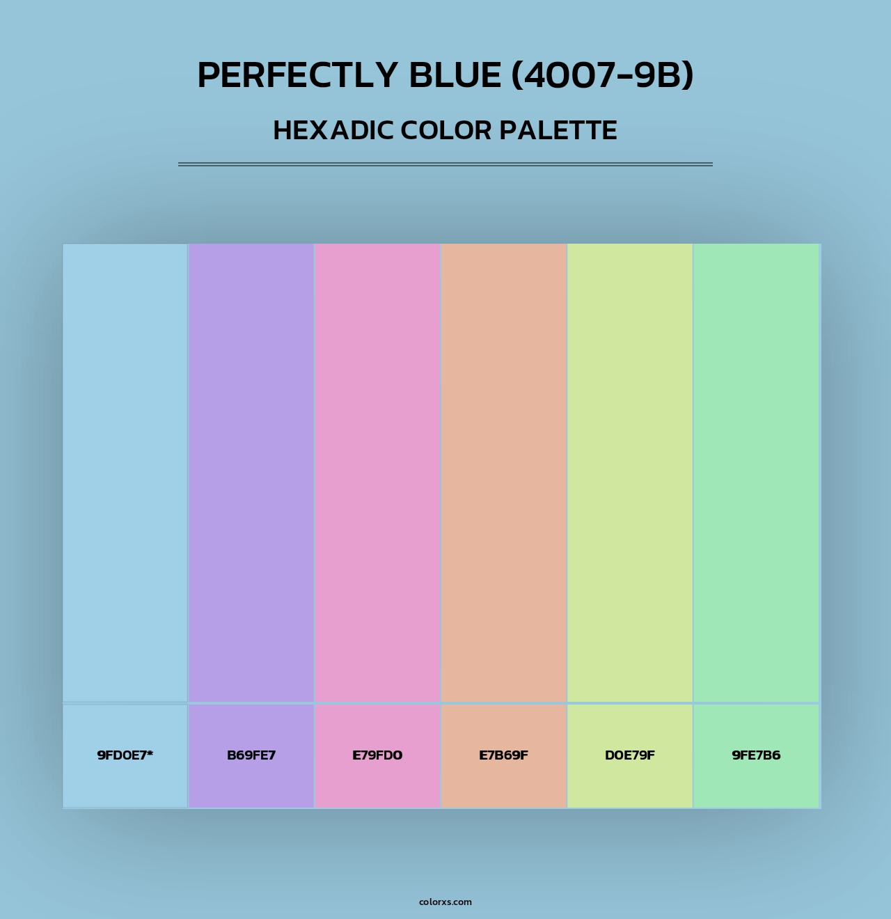 Perfectly Blue (4007-9B) - Hexadic Color Palette