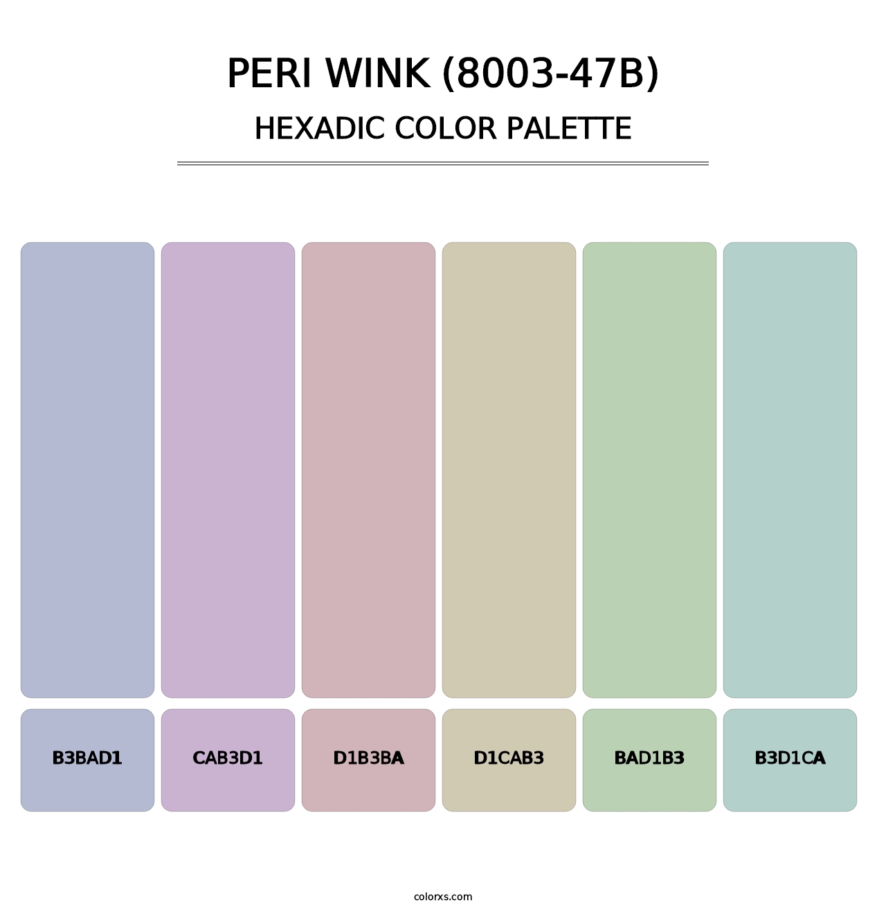 Peri Wink (8003-47B) - Hexadic Color Palette
