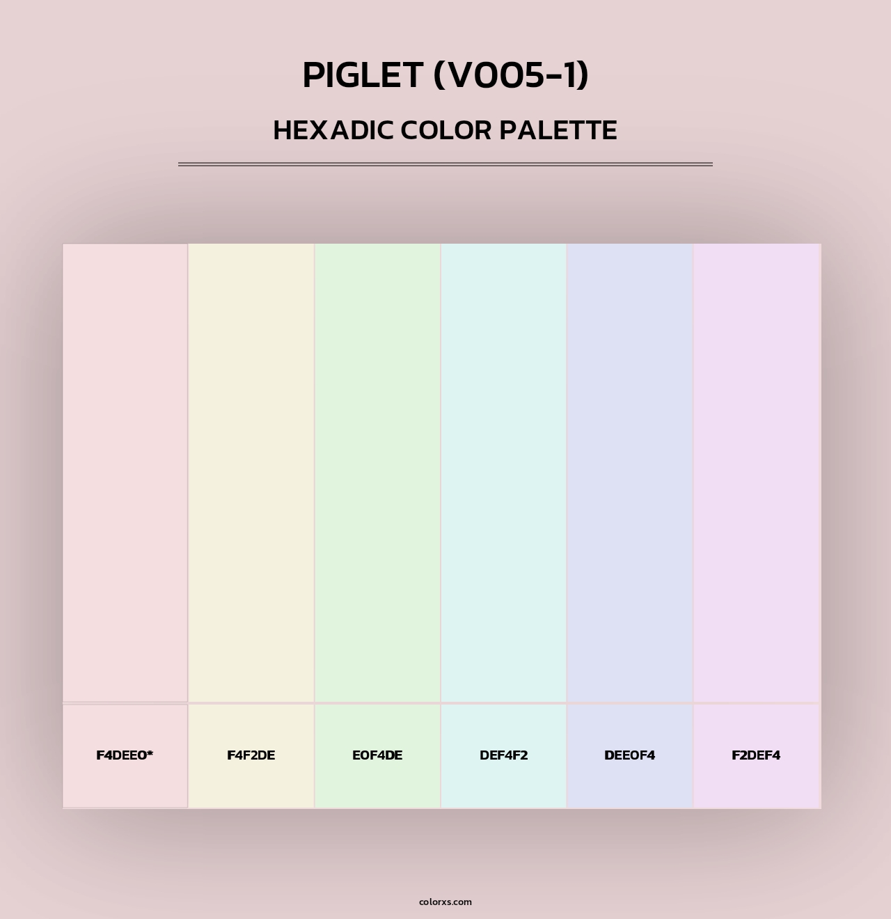 Piglet (V005-1) - Hexadic Color Palette