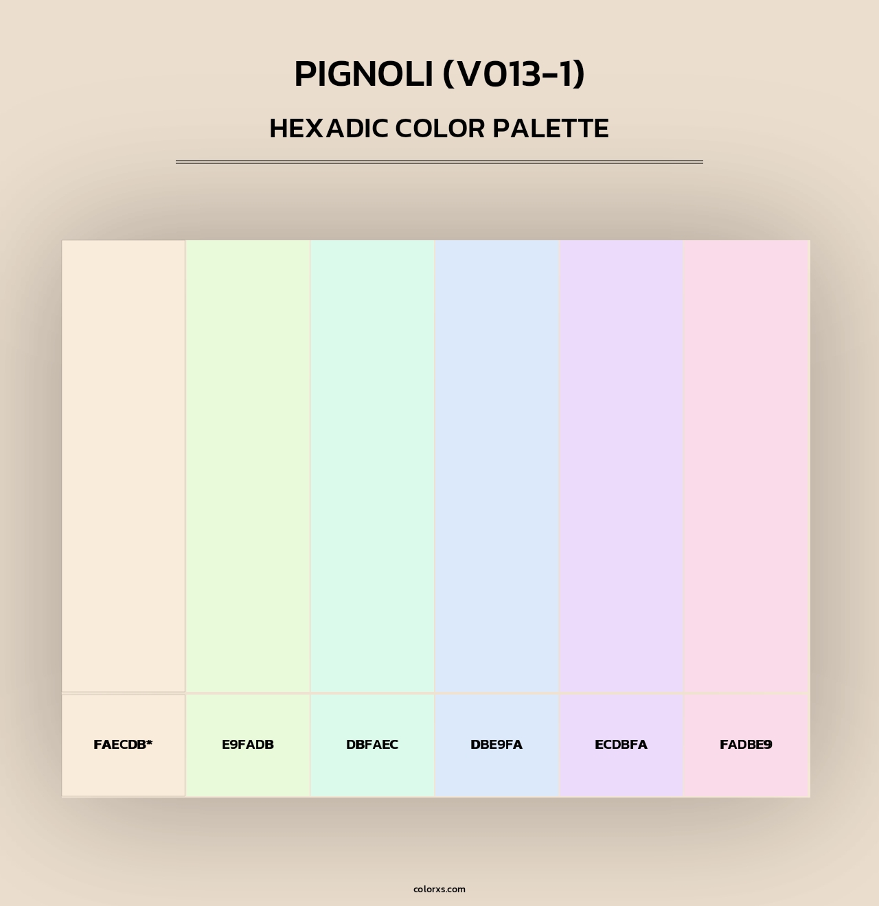 Pignoli (V013-1) - Hexadic Color Palette