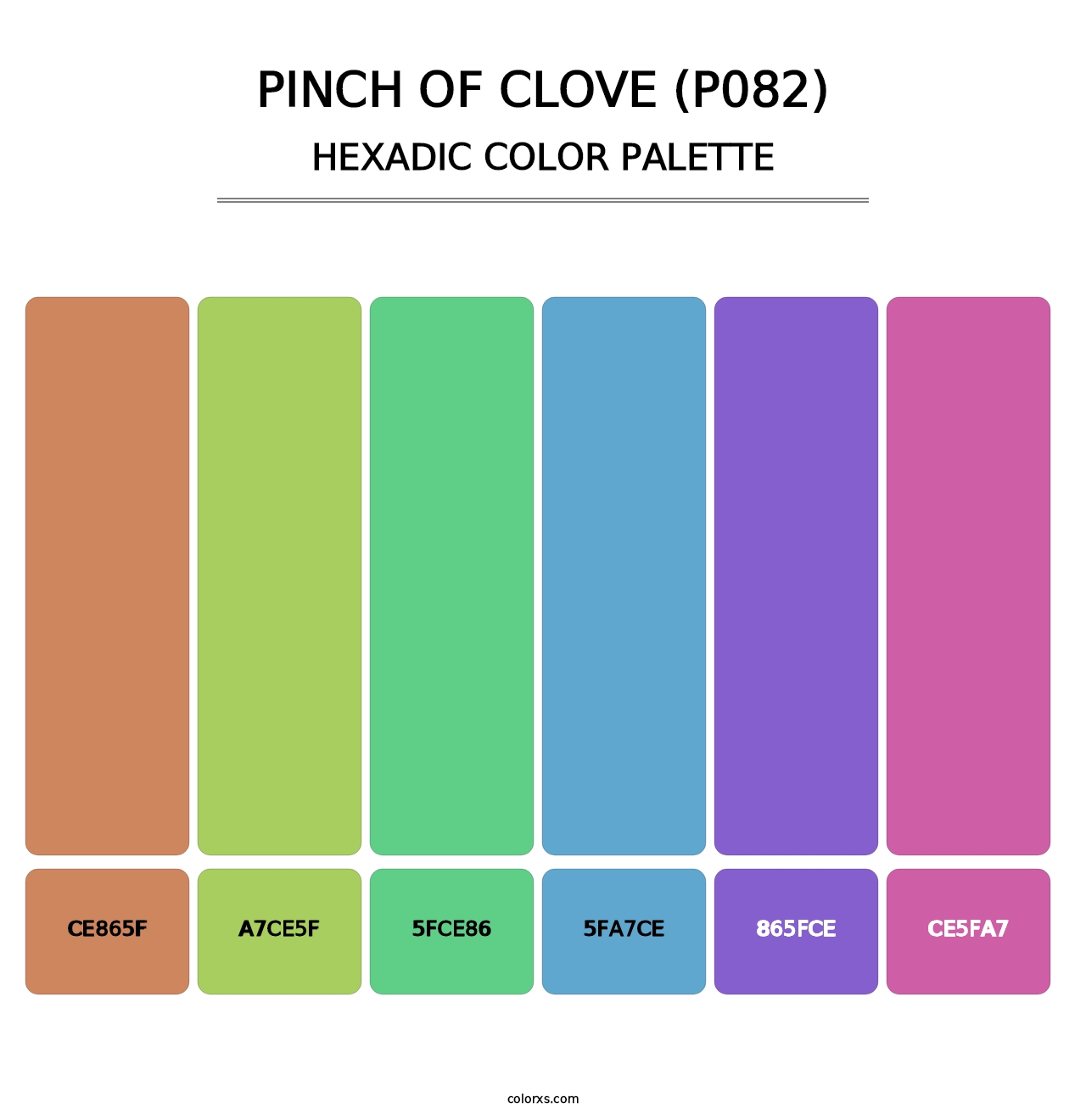 Pinch of Clove (P082) - Hexadic Color Palette