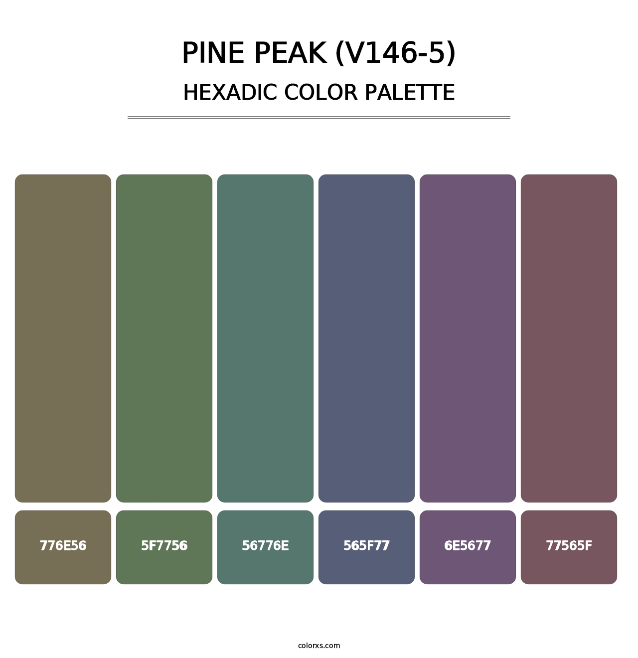 Pine Peak (V146-5) - Hexadic Color Palette