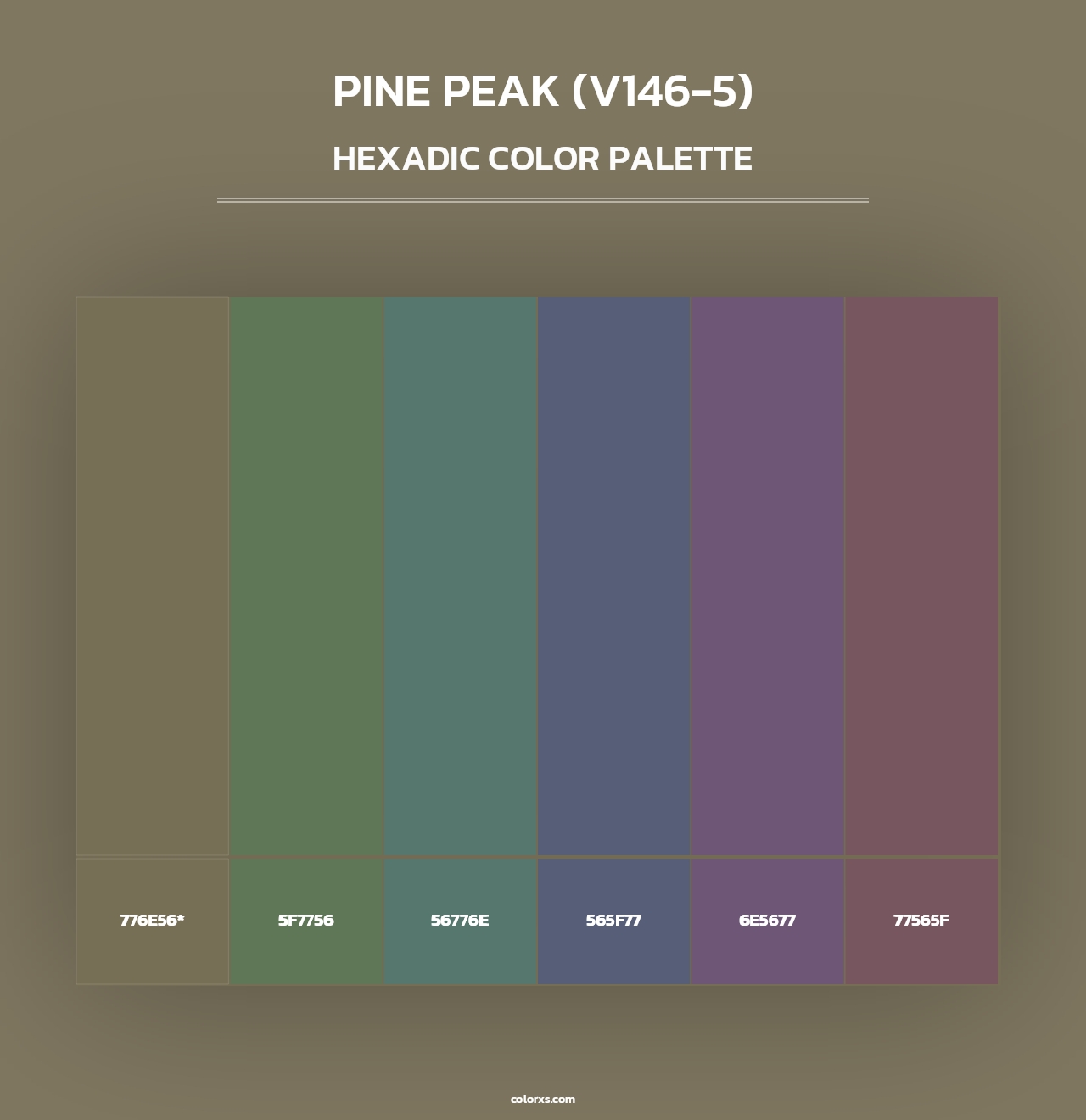 Pine Peak (V146-5) - Hexadic Color Palette