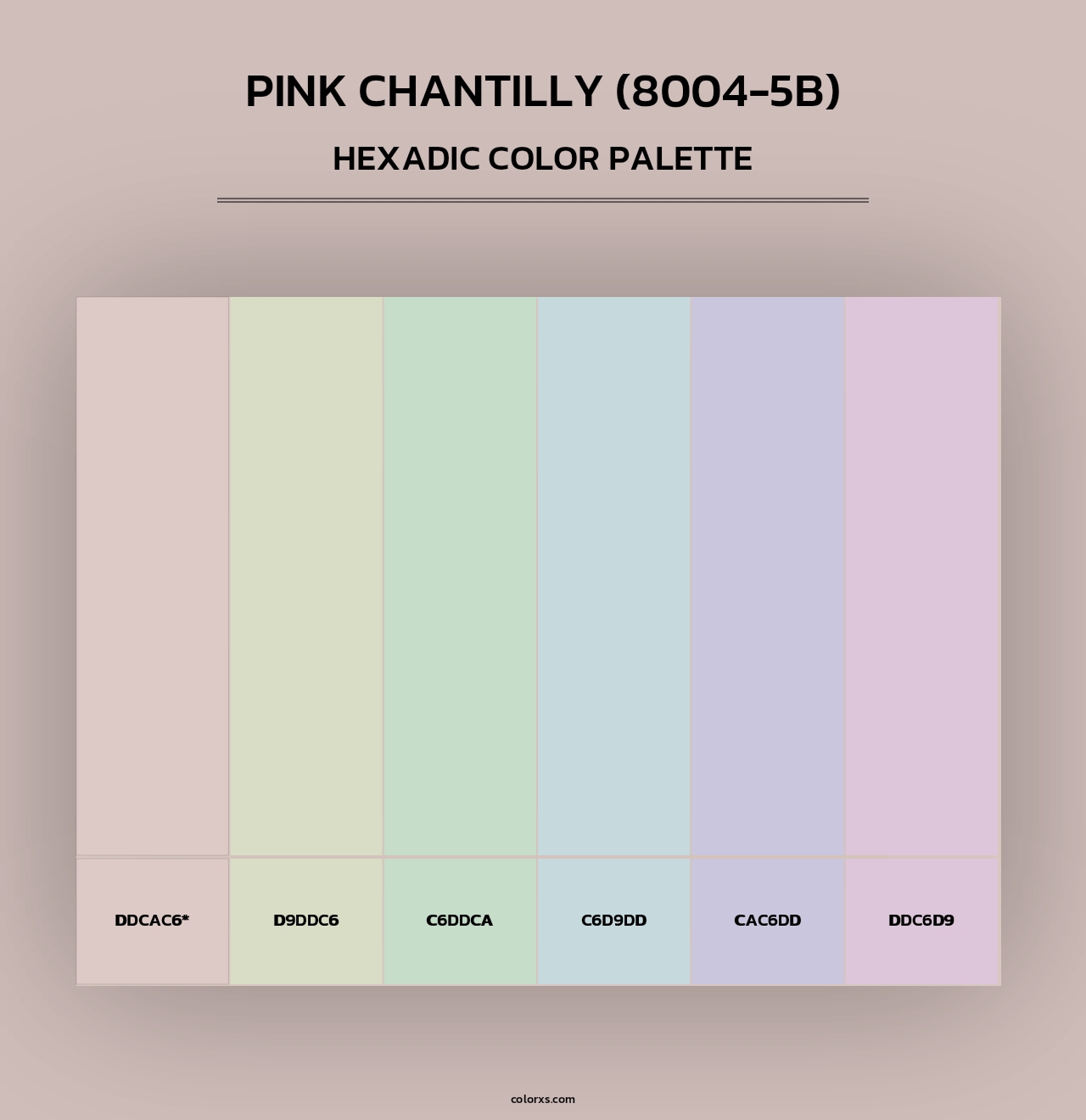 Pink Chantilly (8004-5B) - Hexadic Color Palette