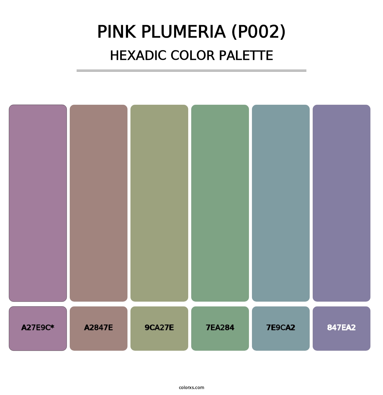 Pink Plumeria (P002) - Hexadic Color Palette