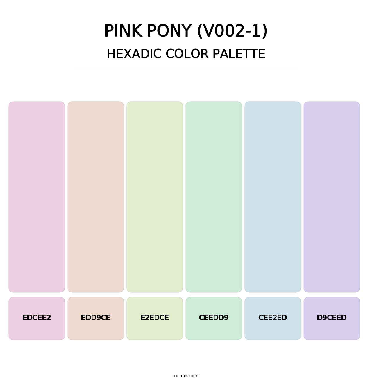 Pink Pony (V002-1) - Hexadic Color Palette