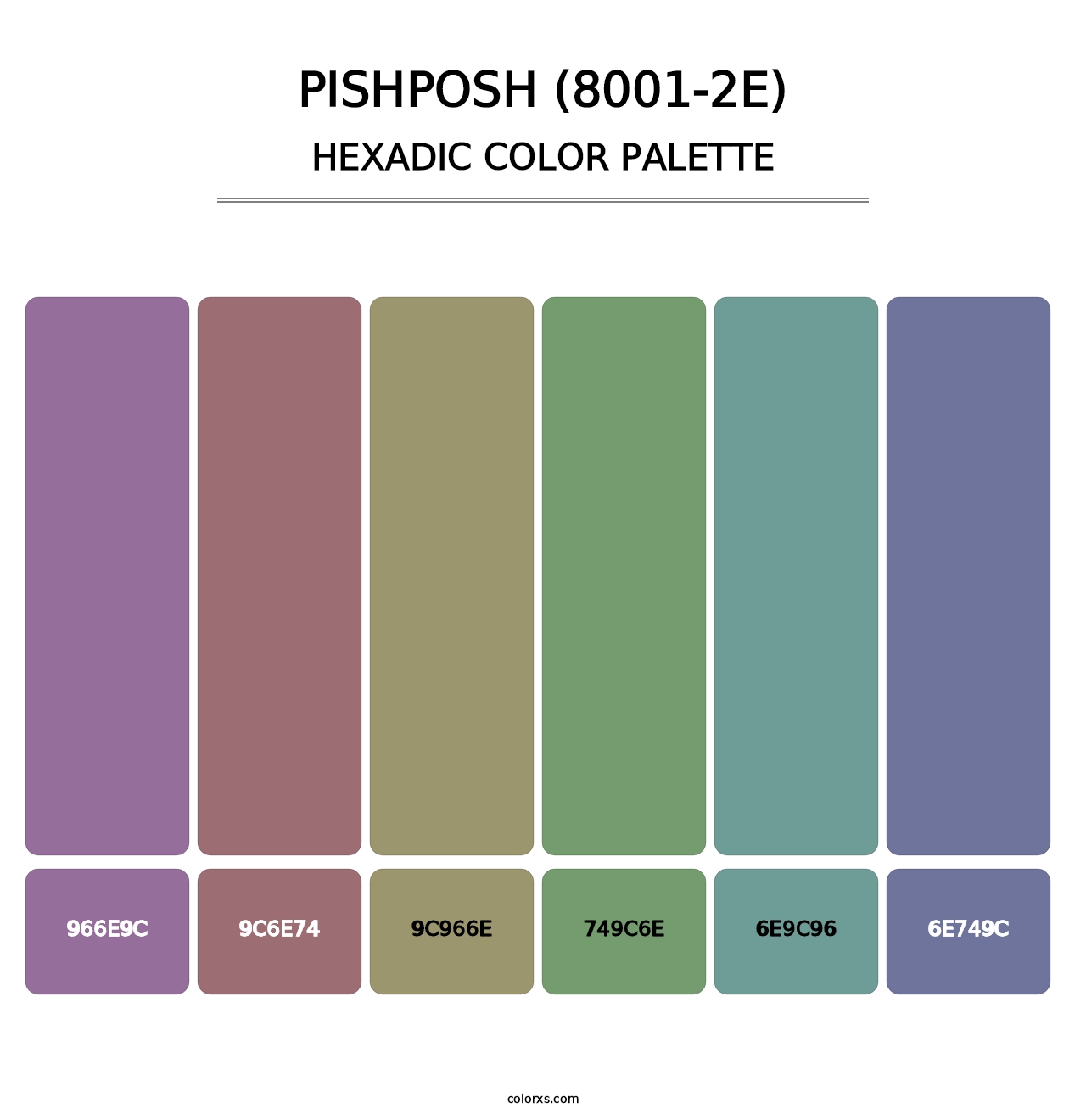 Pishposh (8001-2E) - Hexadic Color Palette