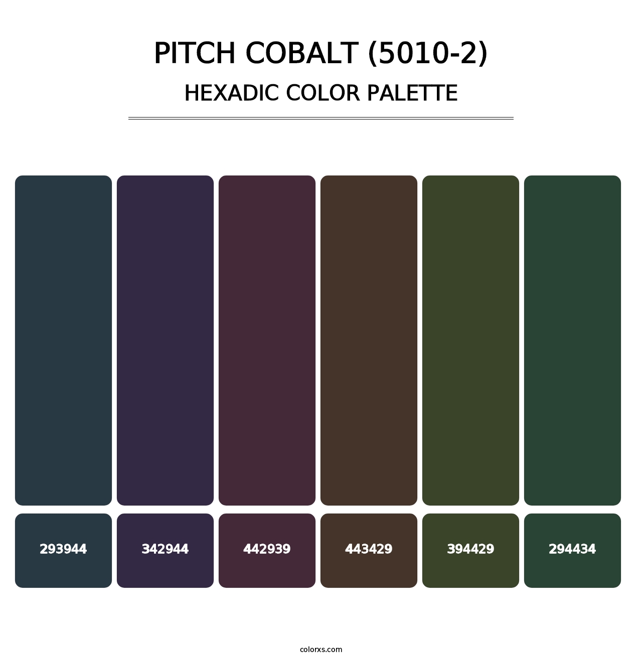 Pitch Cobalt (5010-2) - Hexadic Color Palette