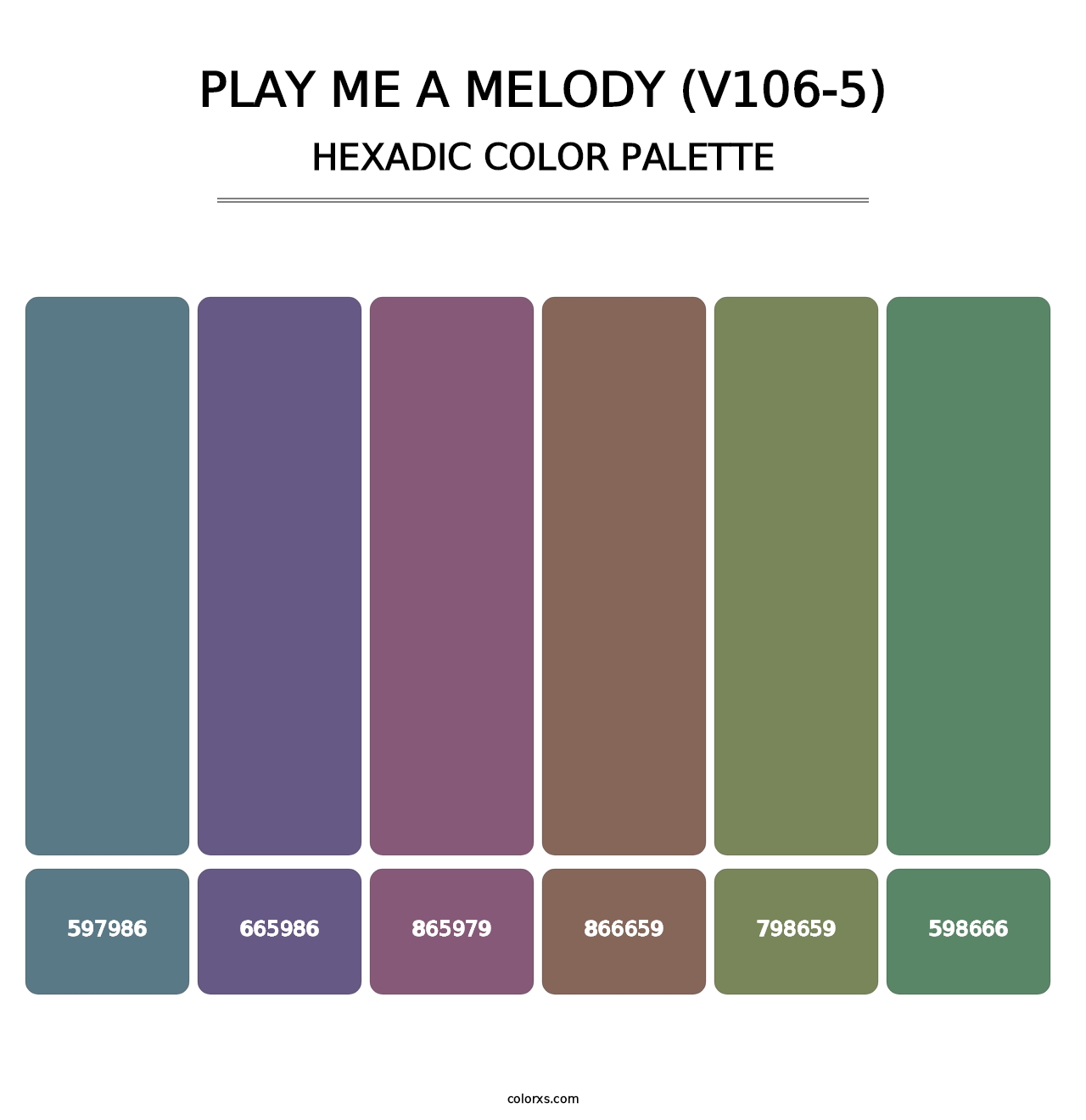 Play Me a Melody (V106-5) - Hexadic Color Palette