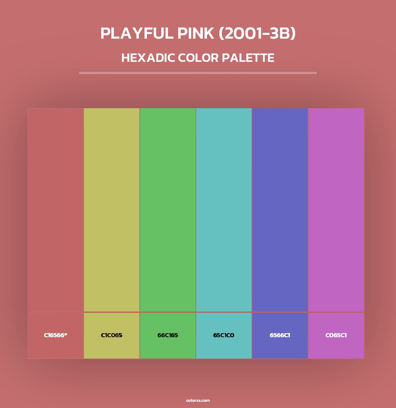 Playful Pink (2001-3B) - Hexadic Color Palette