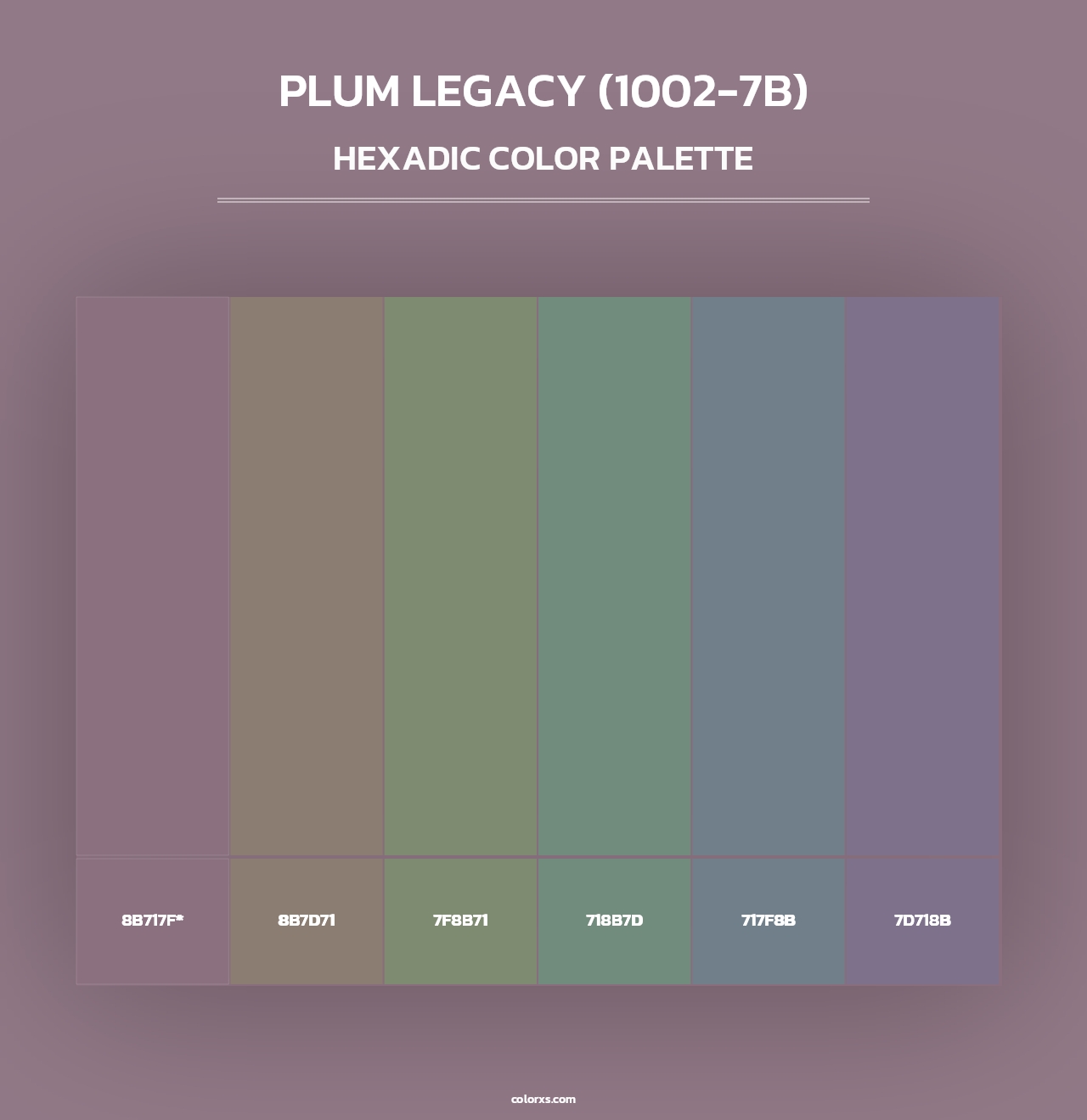 Plum Legacy (1002-7B) - Hexadic Color Palette