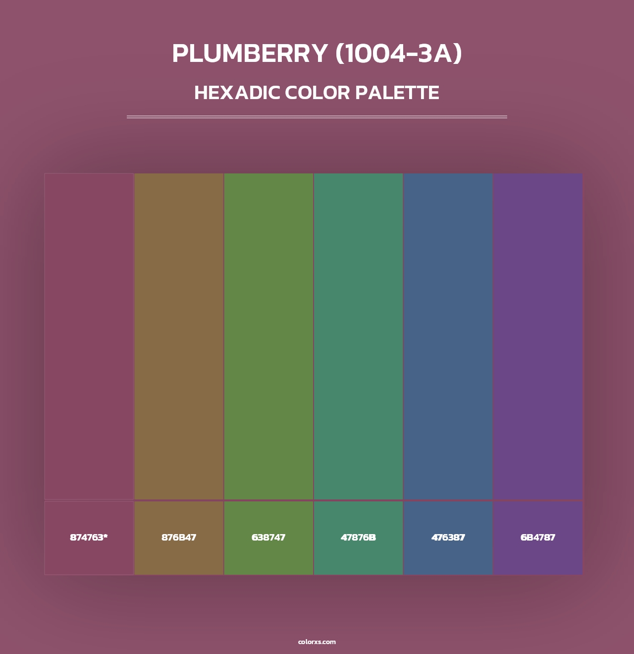 Plumberry (1004-3A) - Hexadic Color Palette