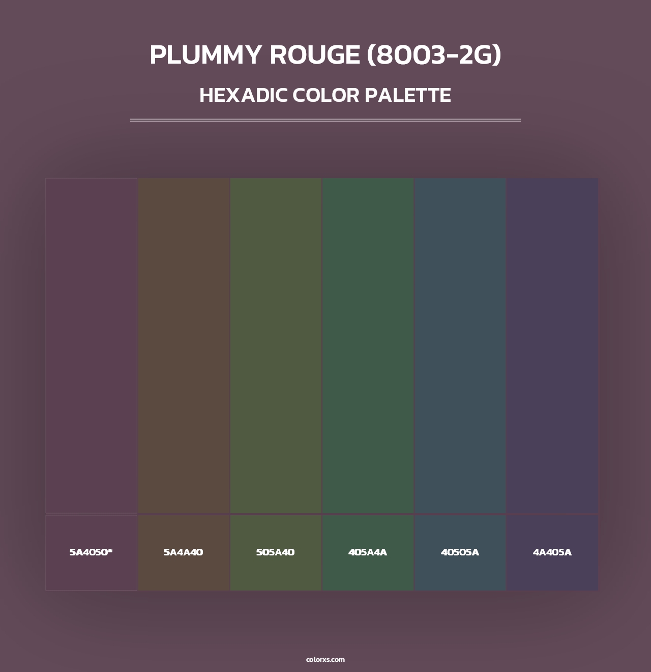 Plummy Rouge (8003-2G) - Hexadic Color Palette