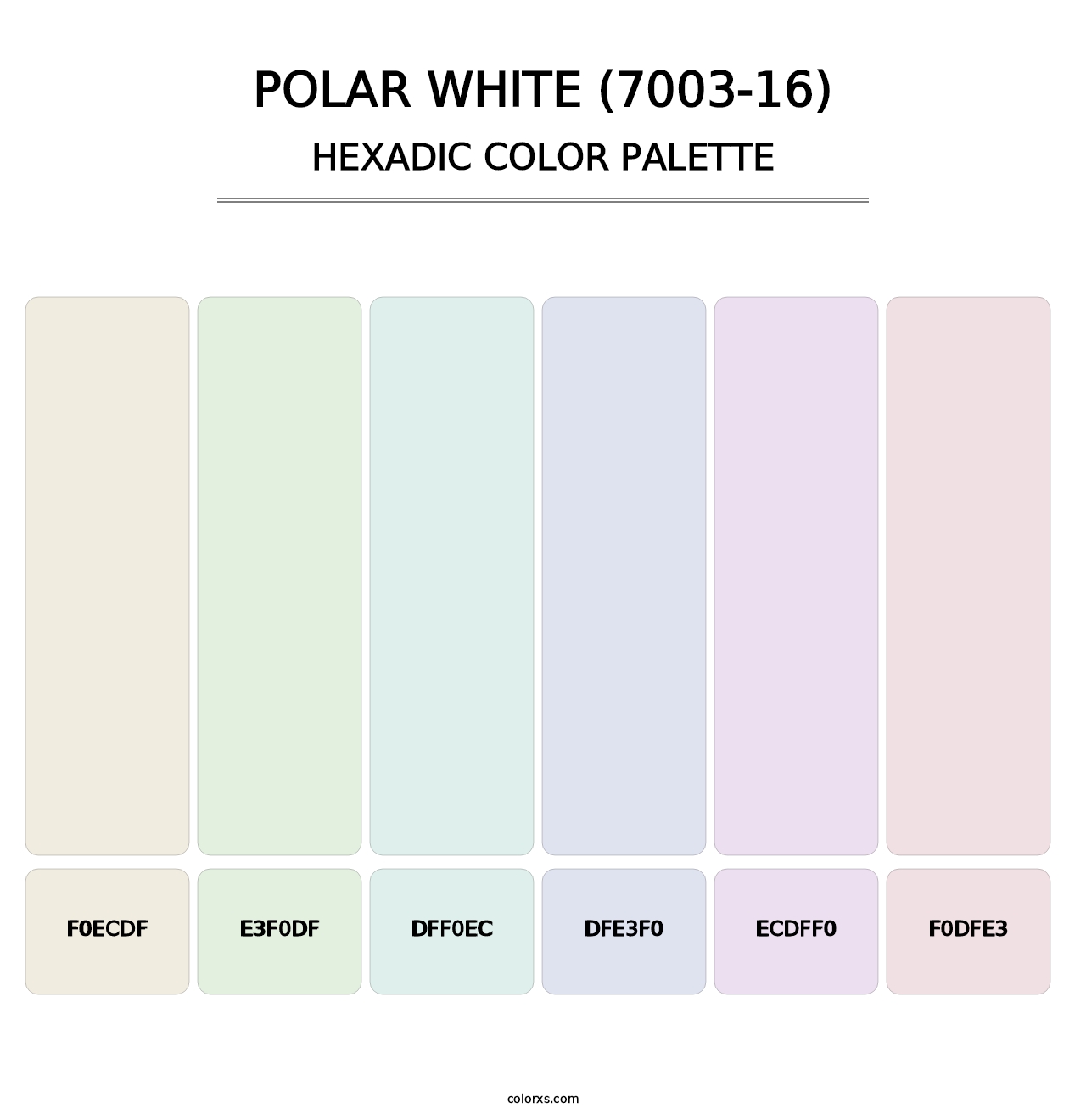 Polar White (7003-16) - Hexadic Color Palette