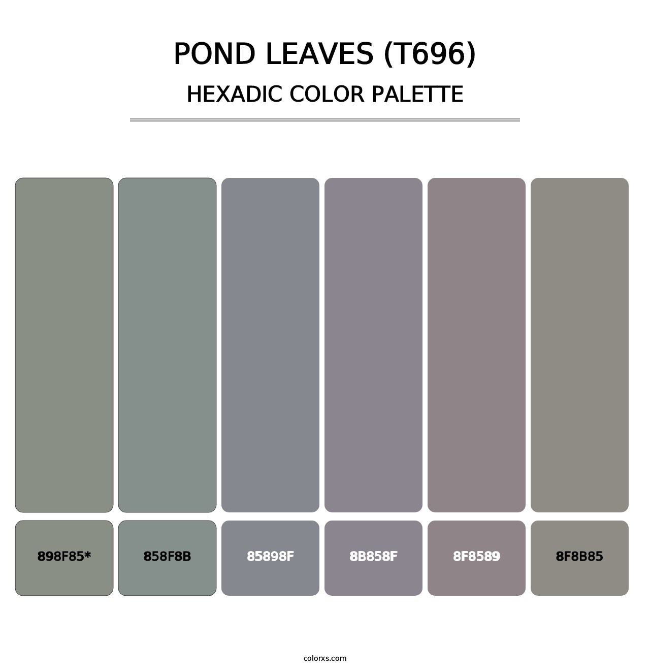 Pond Leaves (T696) - Hexadic Color Palette