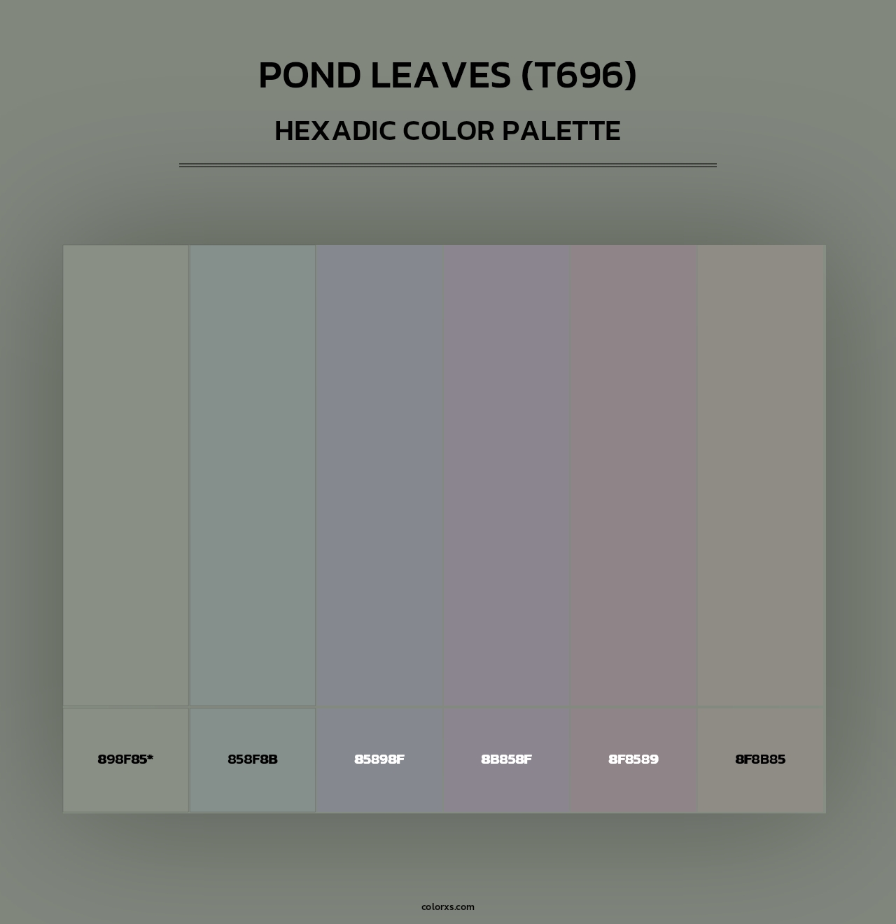 Pond Leaves (T696) - Hexadic Color Palette