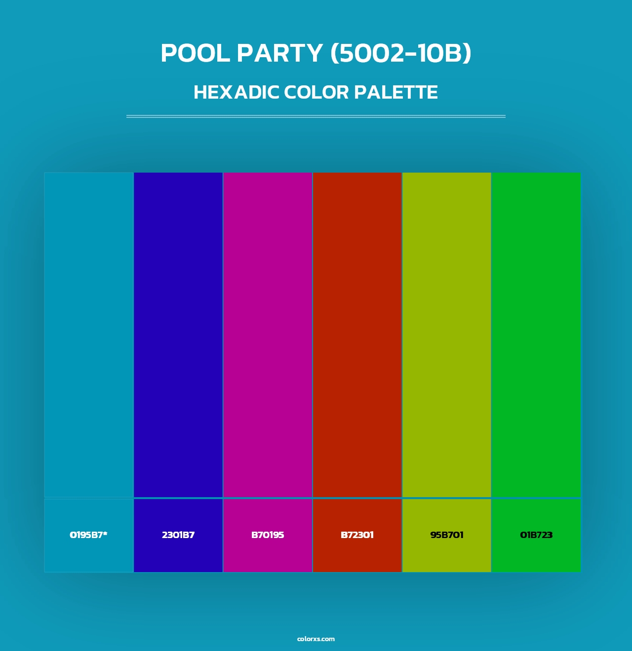 Pool Party (5002-10B) - Hexadic Color Palette