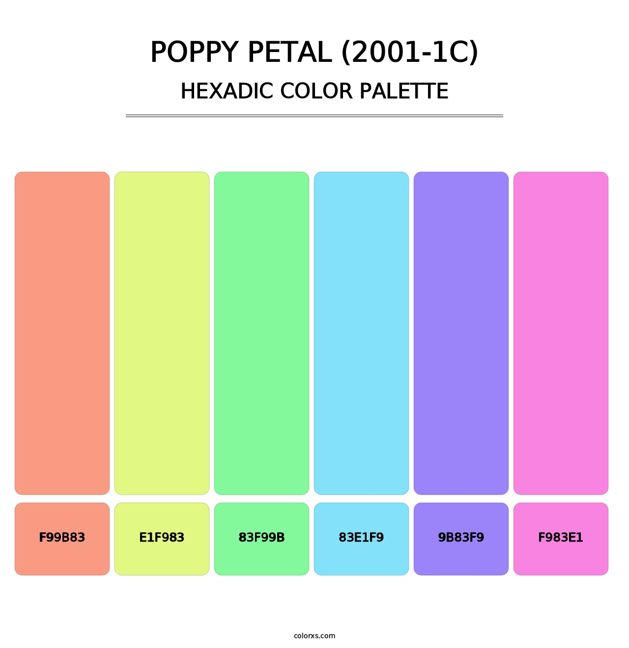 Poppy Petal (2001-1C) - Hexadic Color Palette