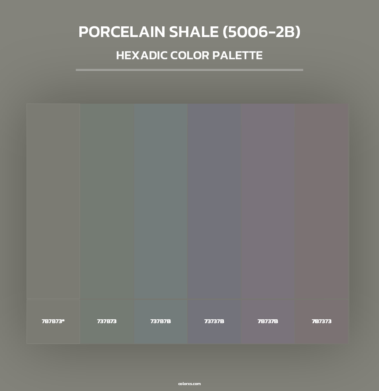 Porcelain Shale (5006-2B) - Hexadic Color Palette