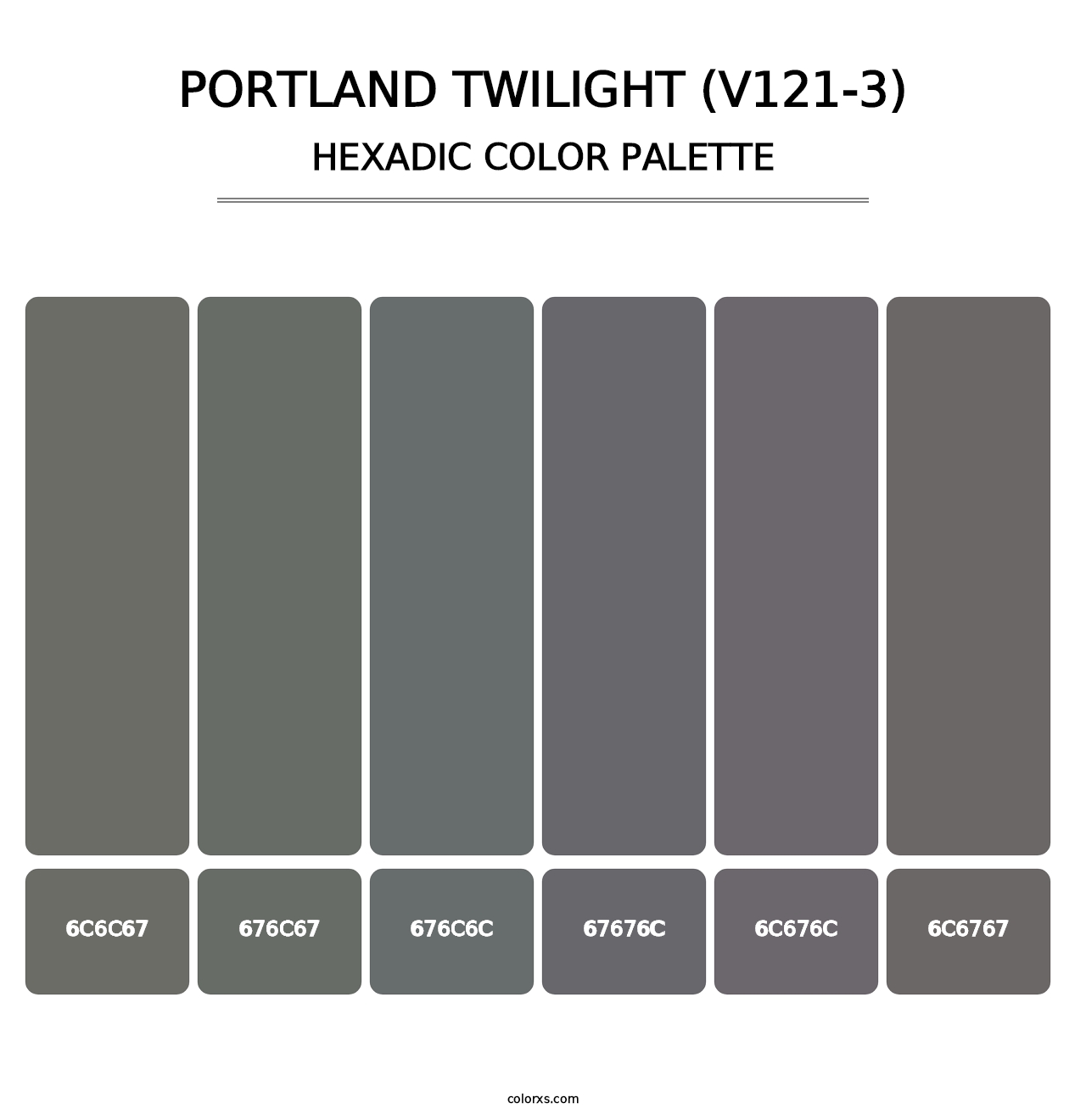 Portland Twilight (V121-3) - Hexadic Color Palette