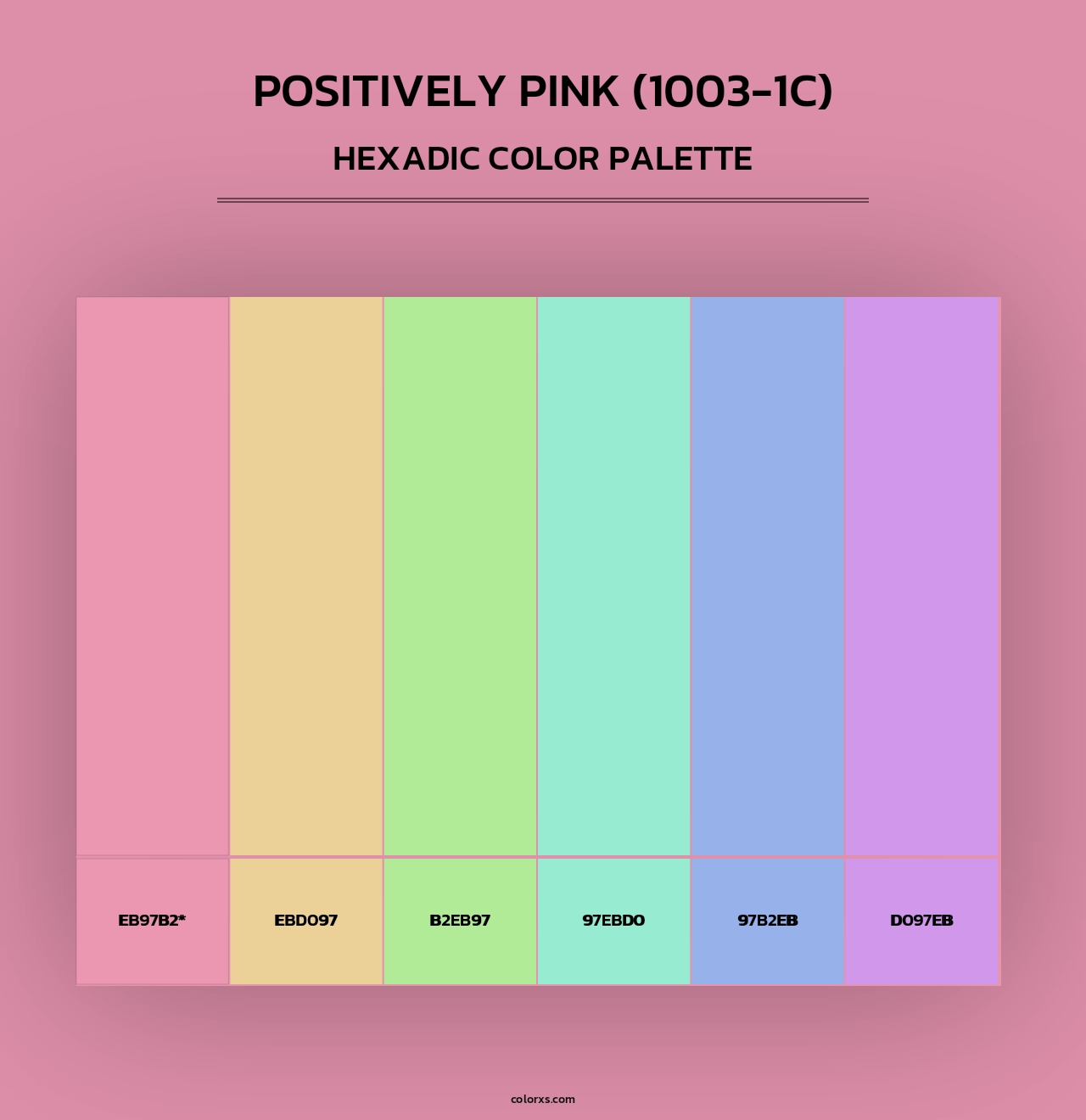 Positively Pink (1003-1C) - Hexadic Color Palette