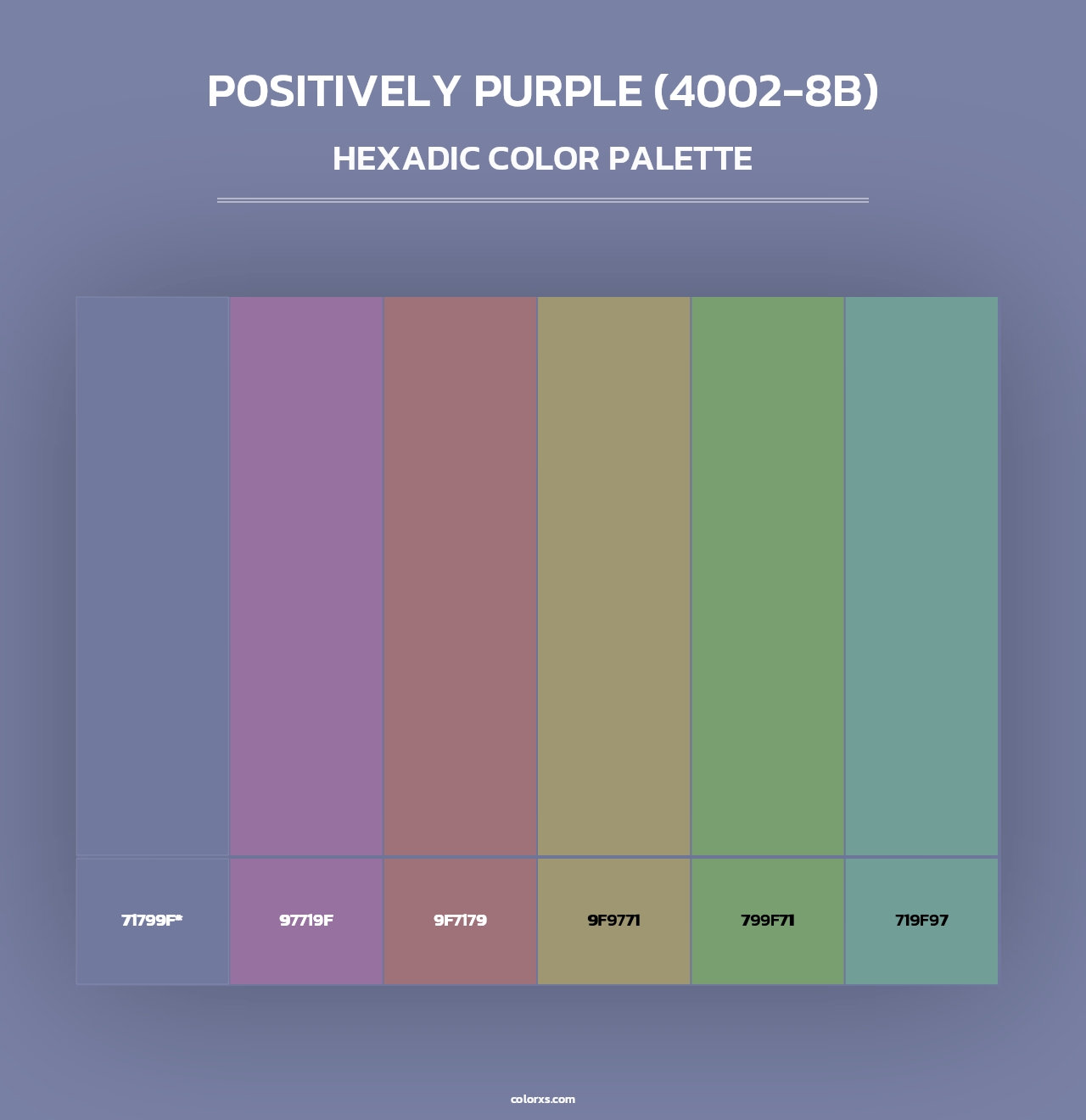 Positively Purple (4002-8B) - Hexadic Color Palette