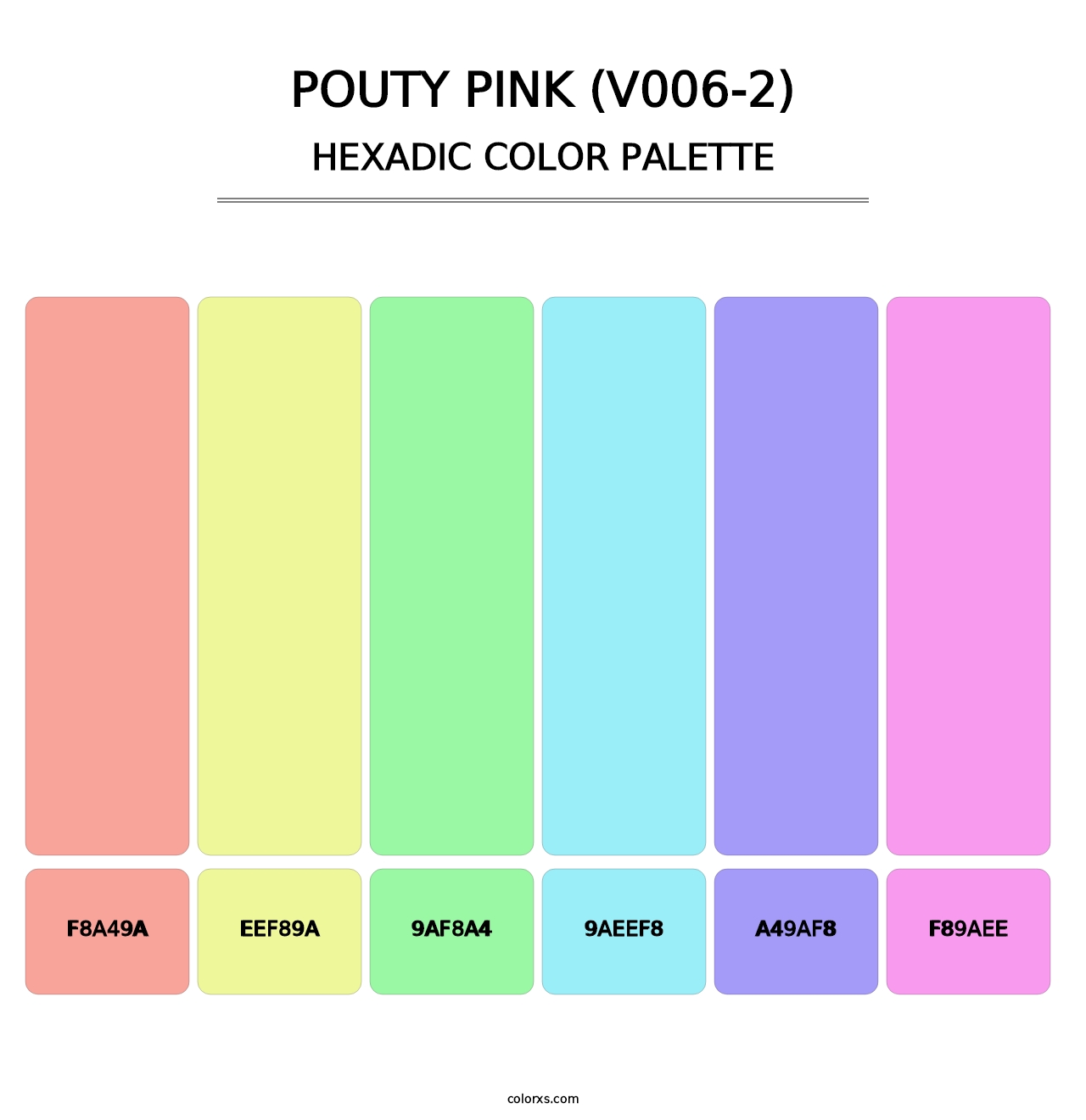 Pouty Pink (V006-2) - Hexadic Color Palette