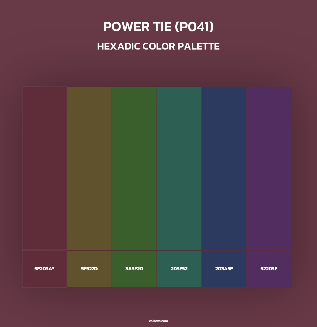 Power Tie (P041) - Hexadic Color Palette