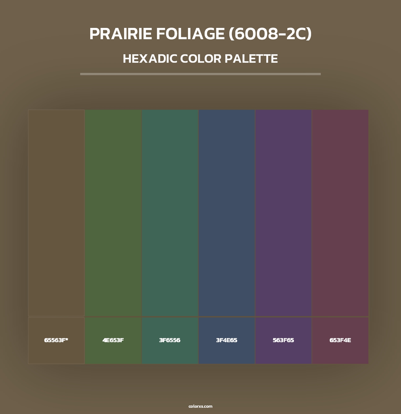 Prairie Foliage (6008-2C) - Hexadic Color Palette