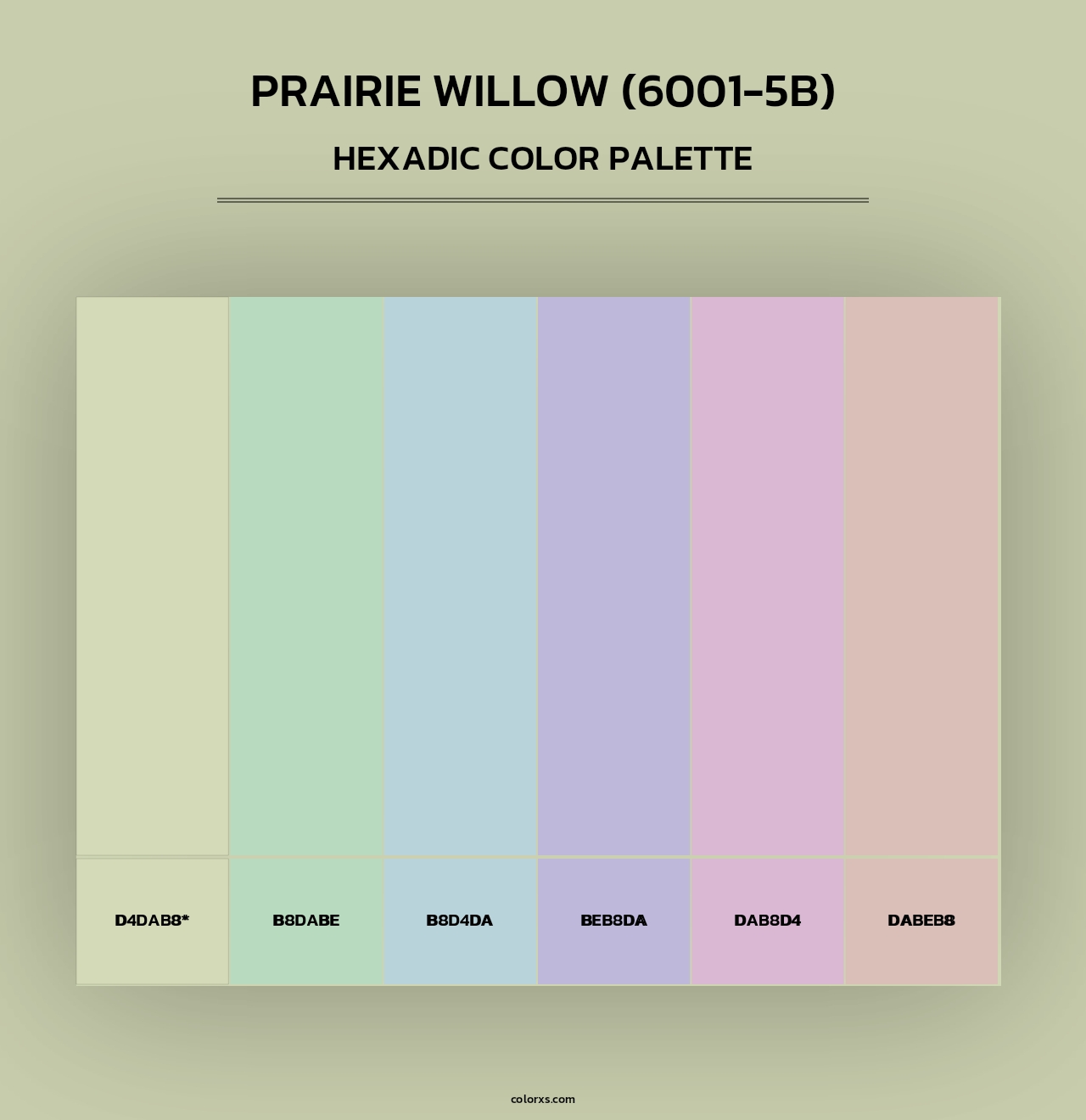 Prairie Willow (6001-5B) - Hexadic Color Palette