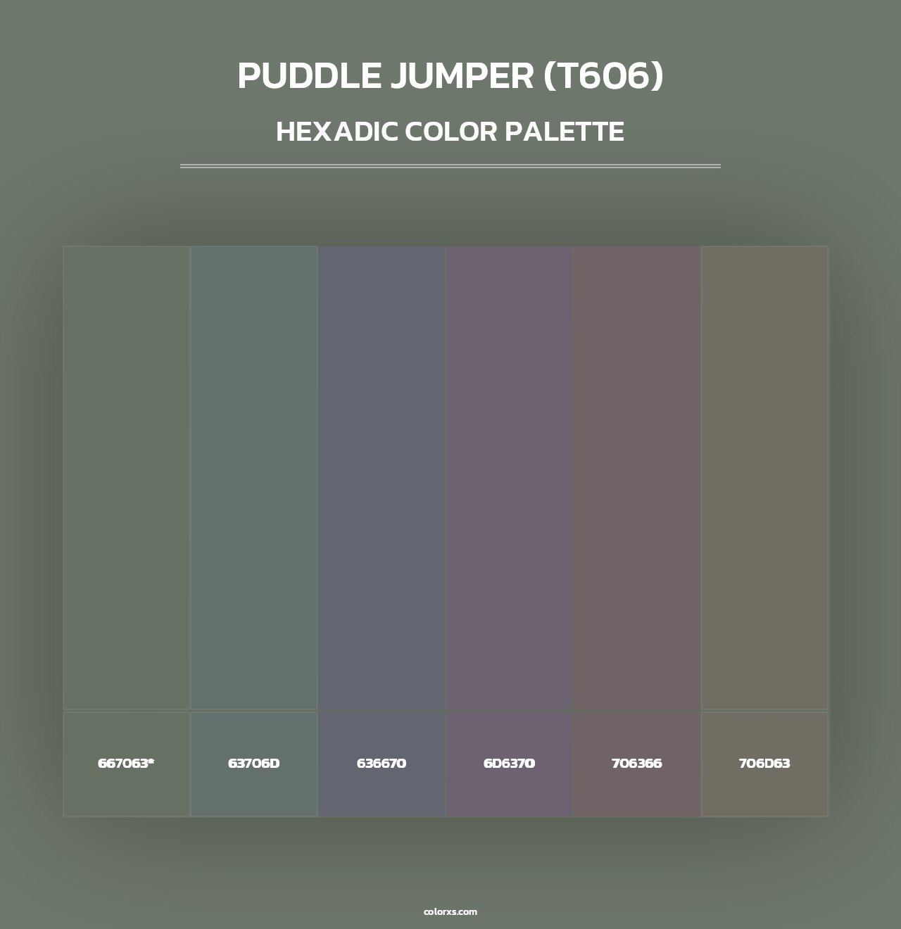Puddle Jumper (T606) - Hexadic Color Palette