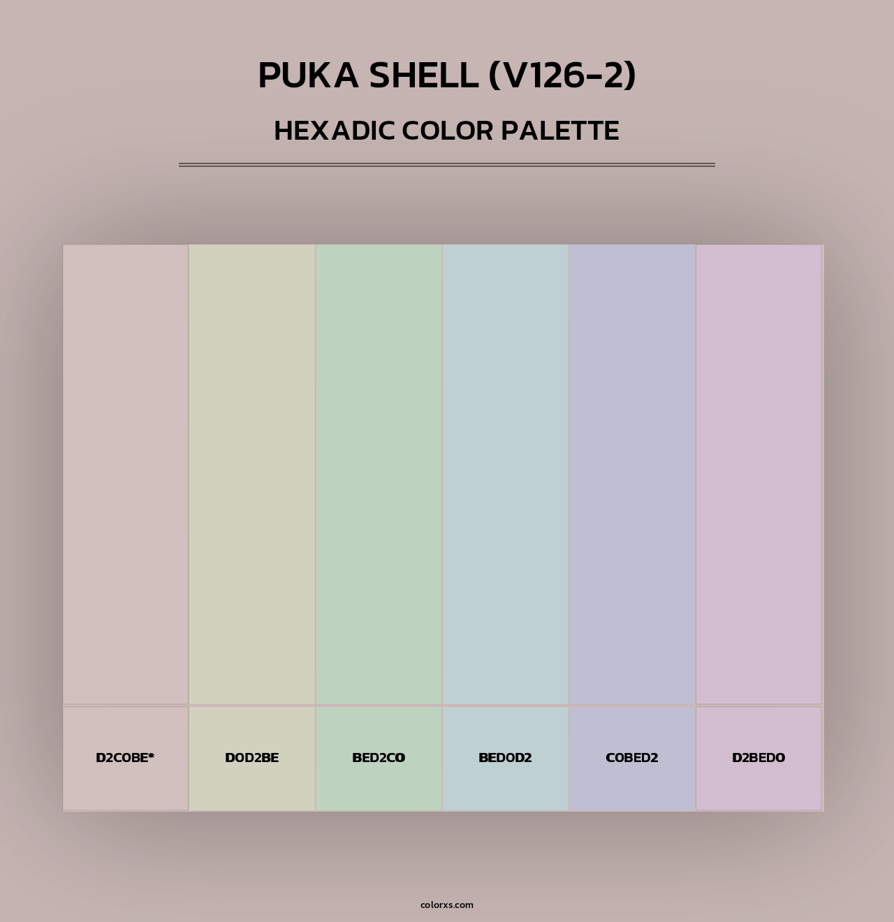 Puka Shell (V126-2) - Hexadic Color Palette