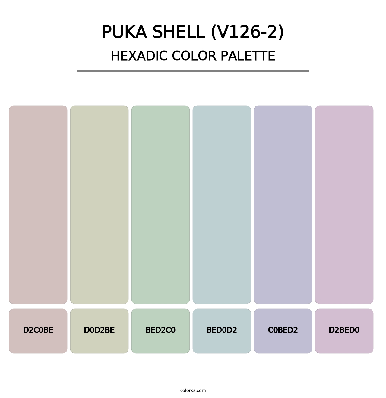 Puka Shell (V126-2) - Hexadic Color Palette
