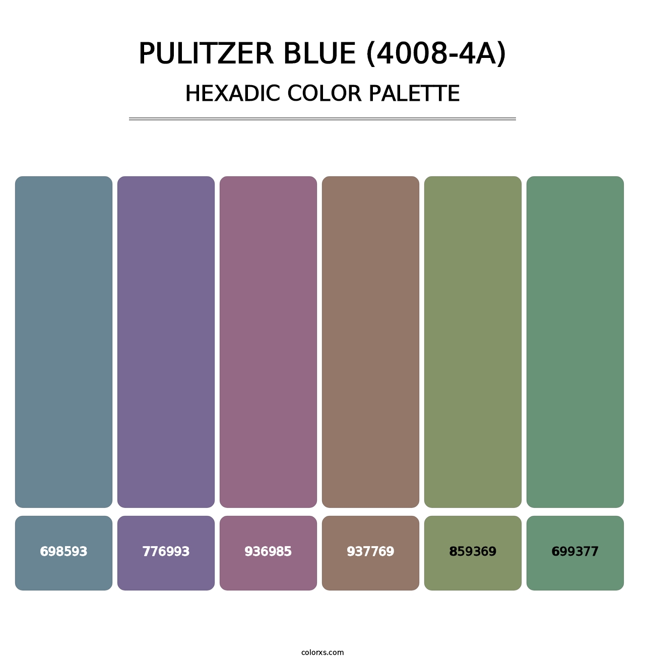 Pulitzer Blue (4008-4A) - Hexadic Color Palette