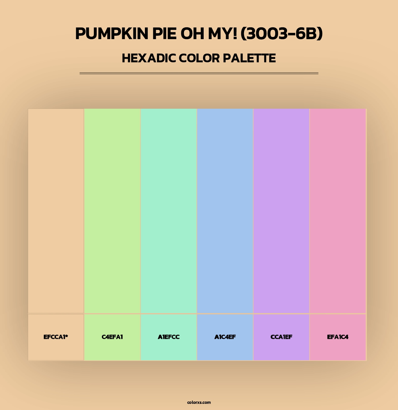 Pumpkin Pie Oh My! (3003-6B) - Hexadic Color Palette