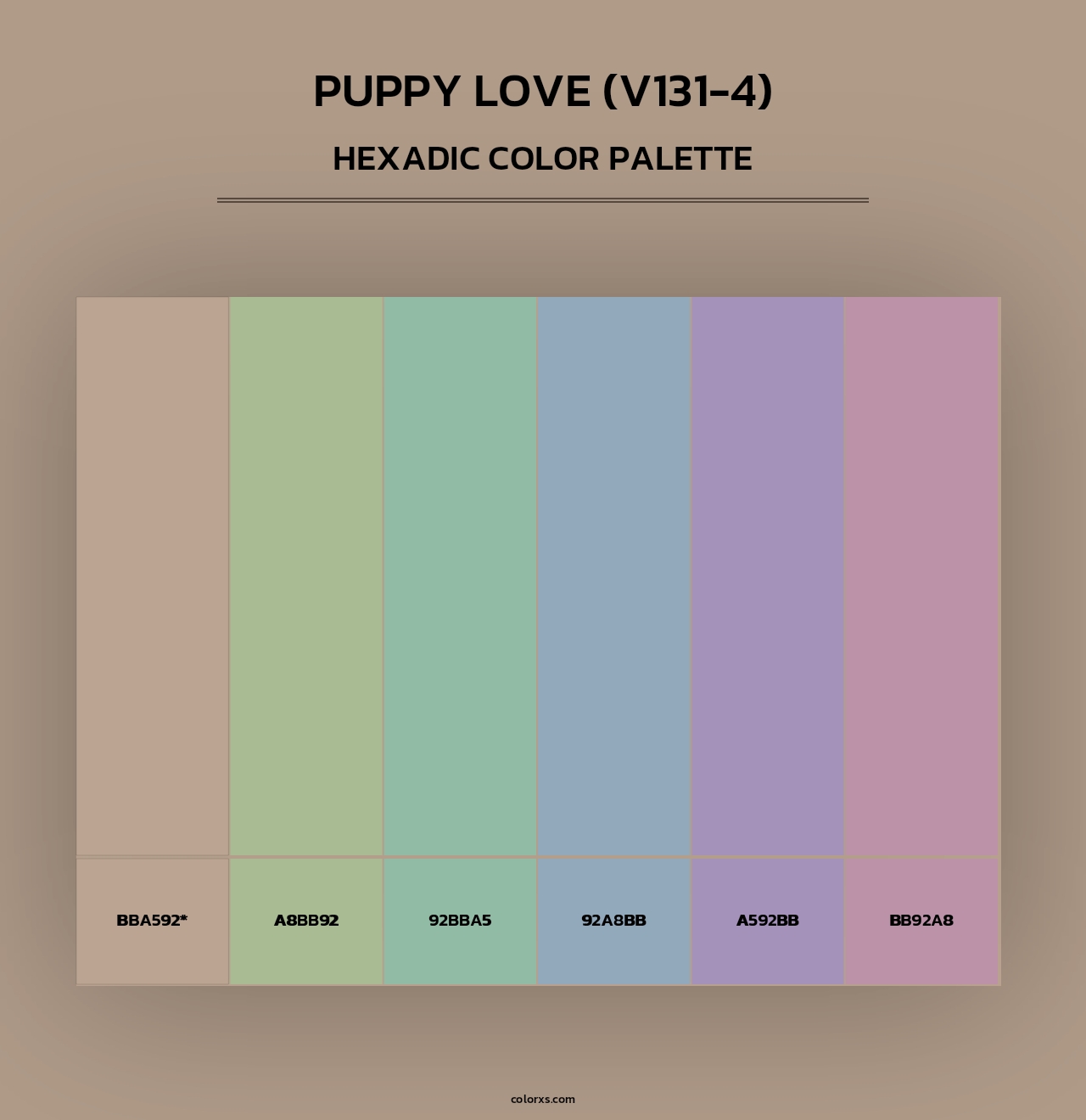 Puppy Love (V131-4) - Hexadic Color Palette