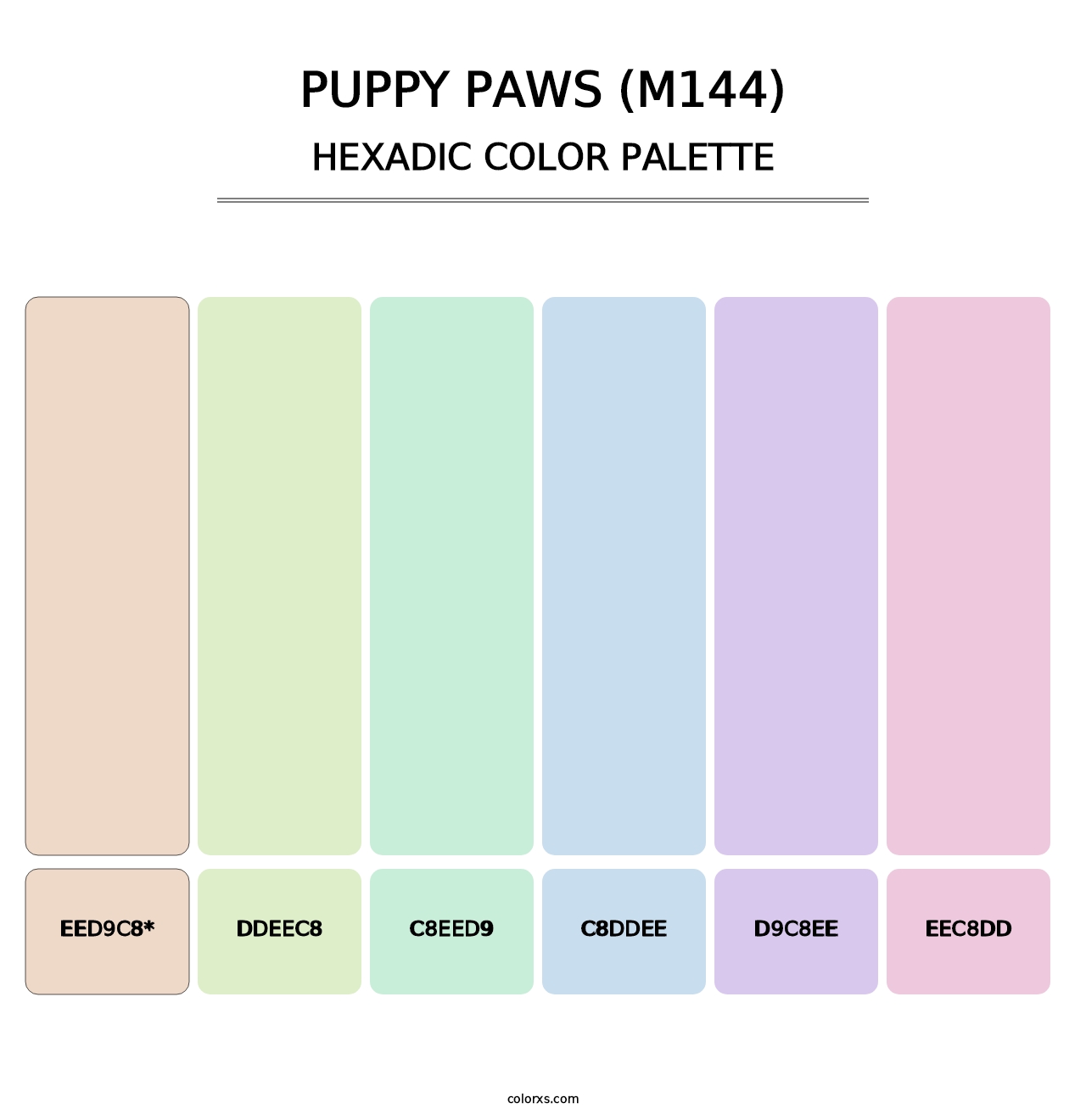 Puppy Paws (M144) - Hexadic Color Palette